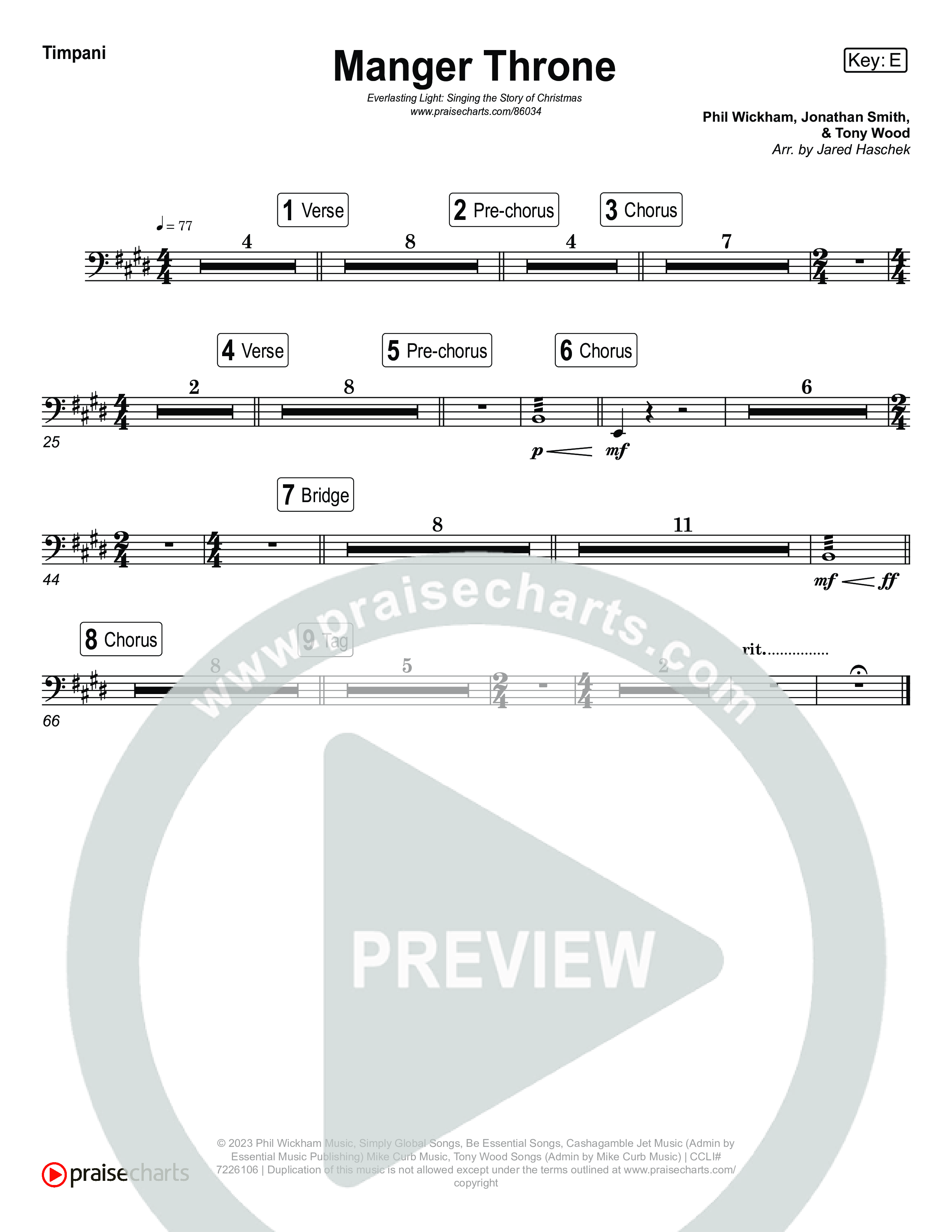 Manger Throne (Live) Timpani (Museum Of The Bible / Anthony Evans / Tasha Layton / Indiana Wesleyan University Choir / Arr. Jared Haschek)