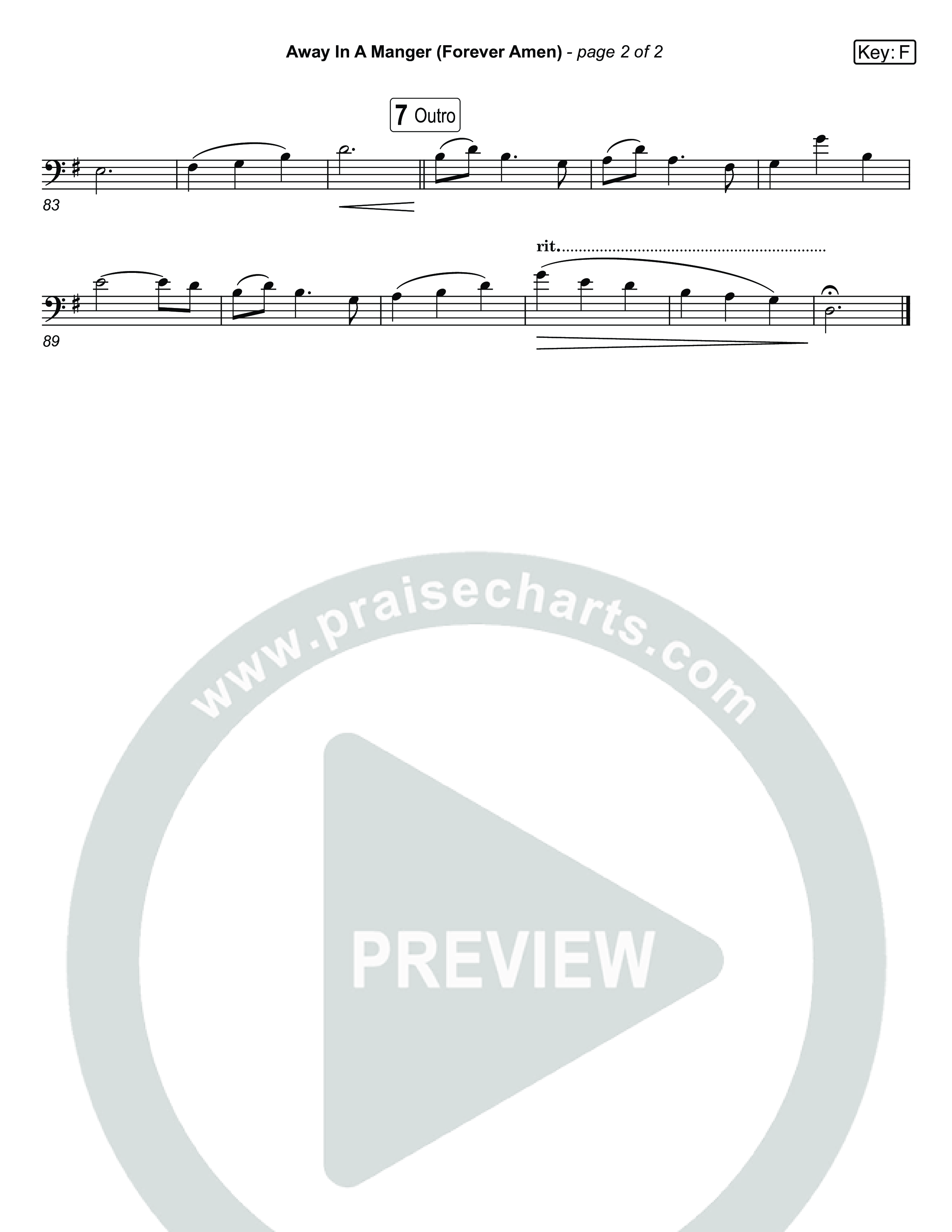 Away In A Manger (Forever Amen) (Live) Cello (Museum Of The Bible / Indiana Wesleyan University Choir / Arr. Jared Haschek)