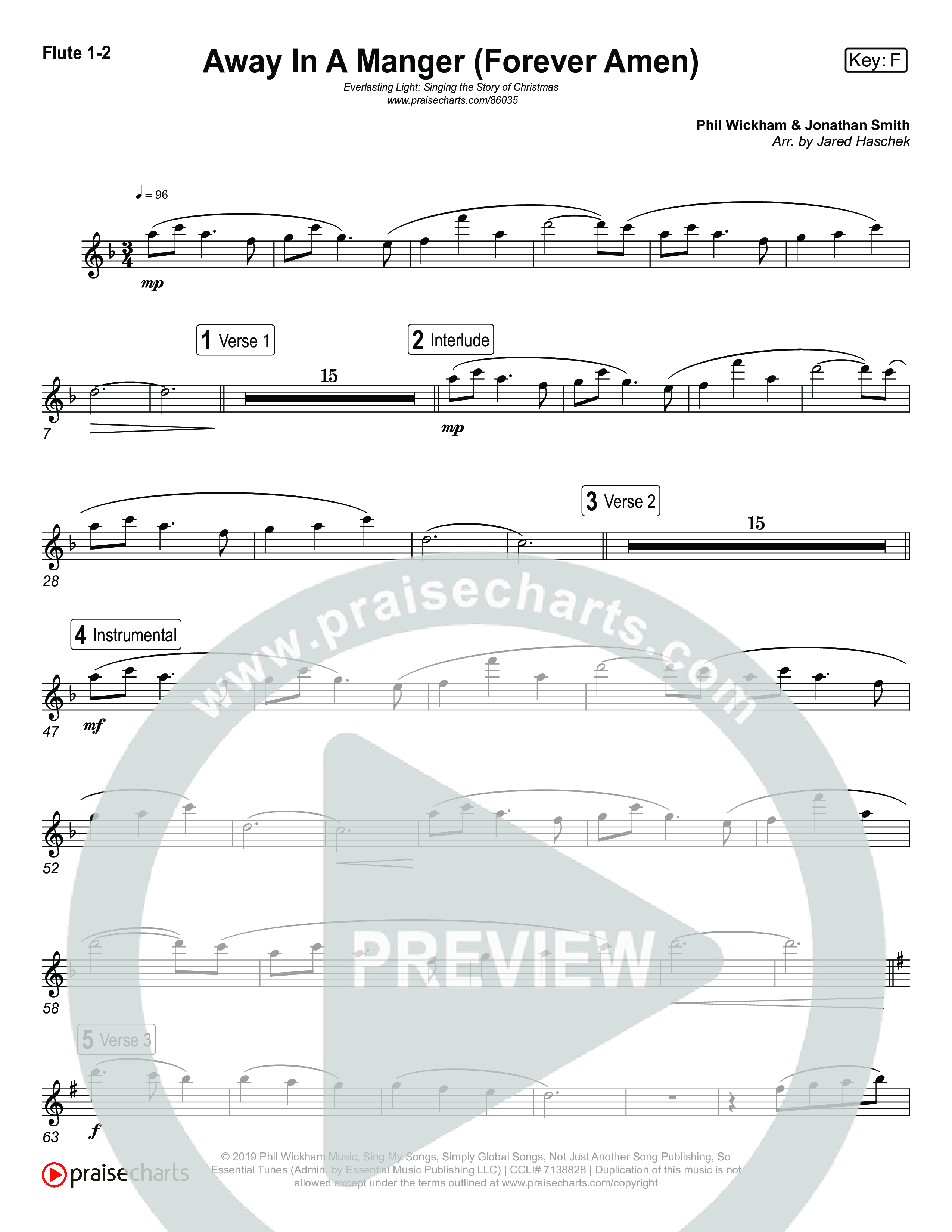 Away In A Manger (Forever Amen) (Live) Wind Pack (Museum Of The Bible / Indiana Wesleyan University Choir / Arr. Jared Haschek)