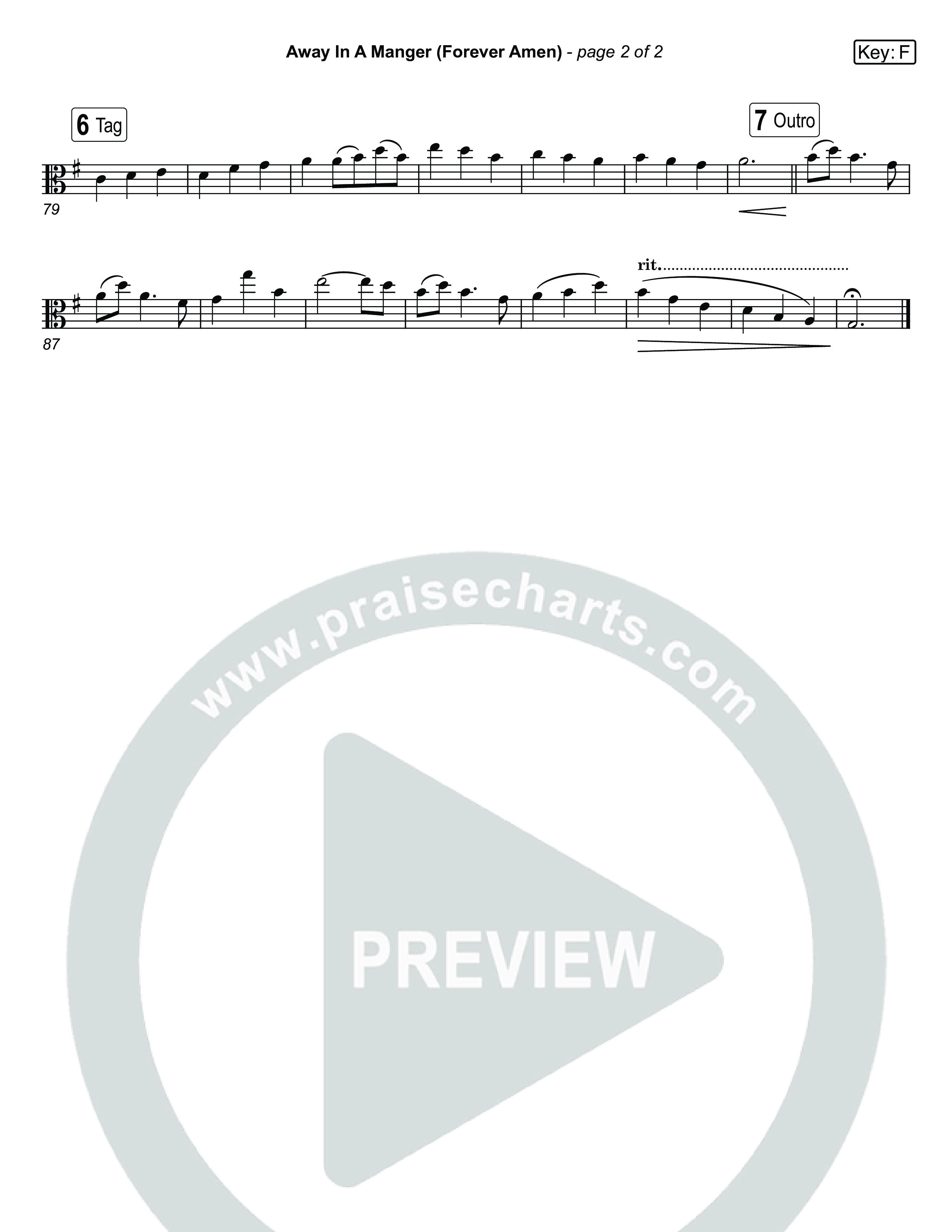 Away In A Manger (Forever Amen) (Live) Viola (Museum Of The Bible / Indiana Wesleyan University Choir / Arr. Jared Haschek)