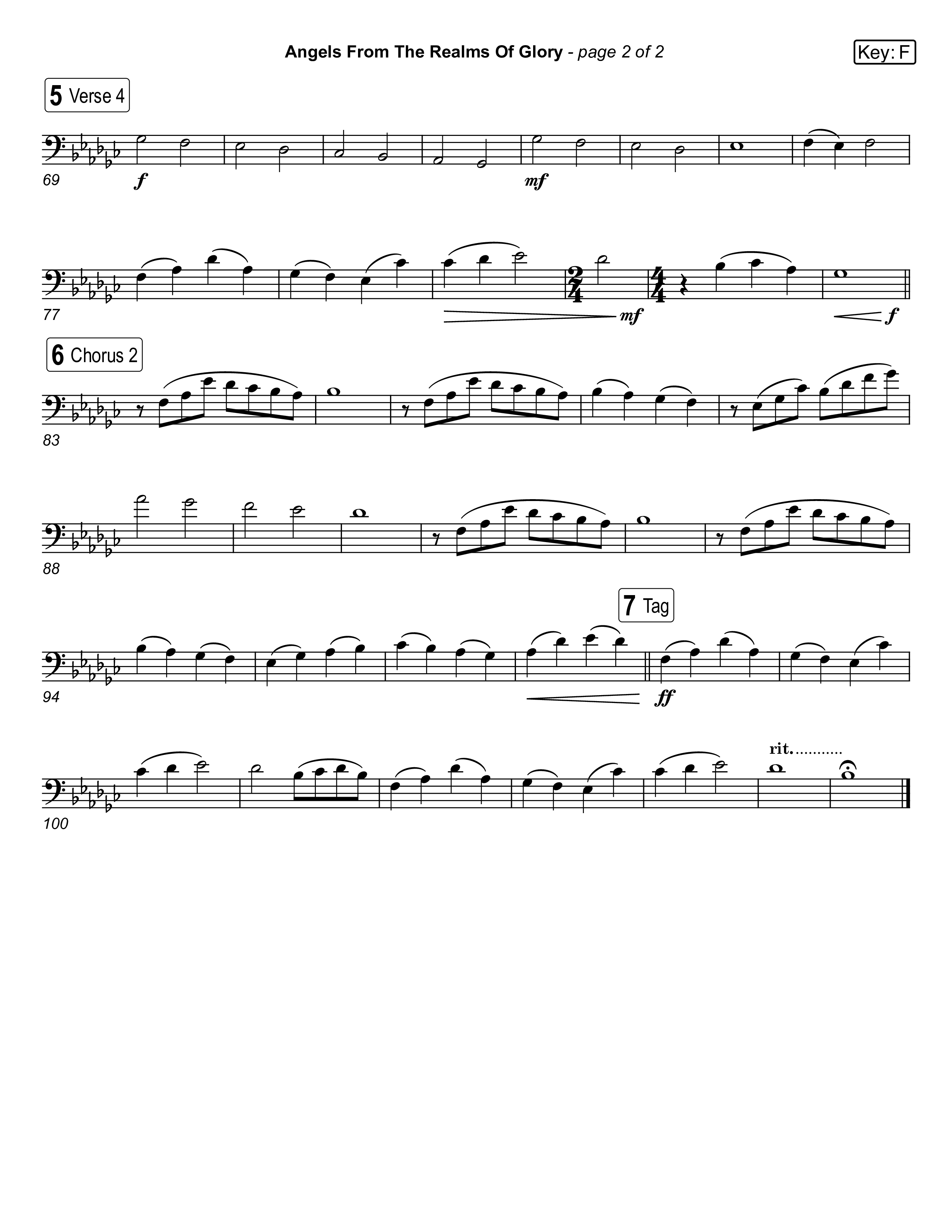 Angels From The Realms Of Glory (Live) Cello (Museum Of The Bible / Indiana Wesleyan University Choir / Arr. Jared Haschek)