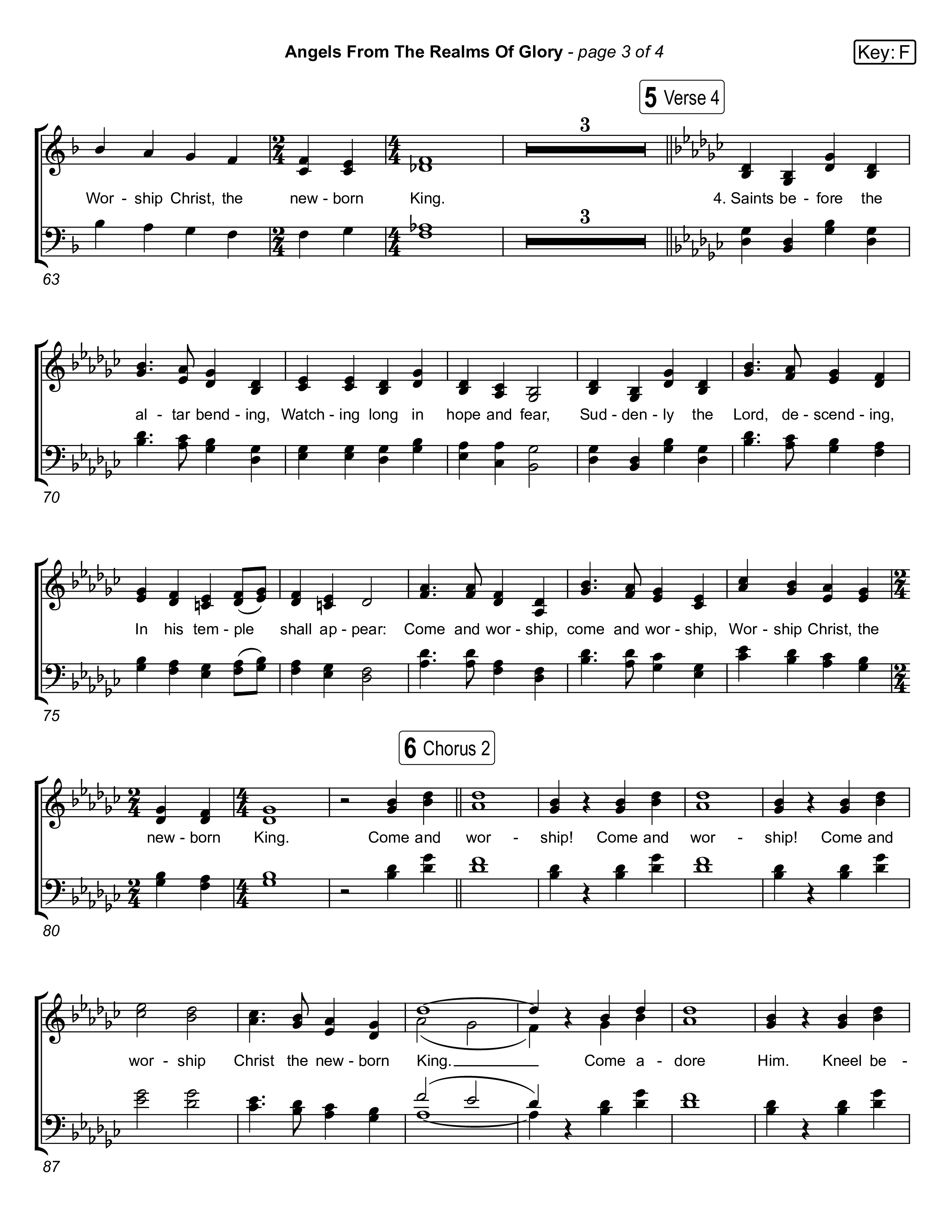 Angels From The Realms Of Glory (Live) Choir Sheet (SATB) (Museum Of The Bible / Indiana Wesleyan University Choir / Arr. Jared Haschek)