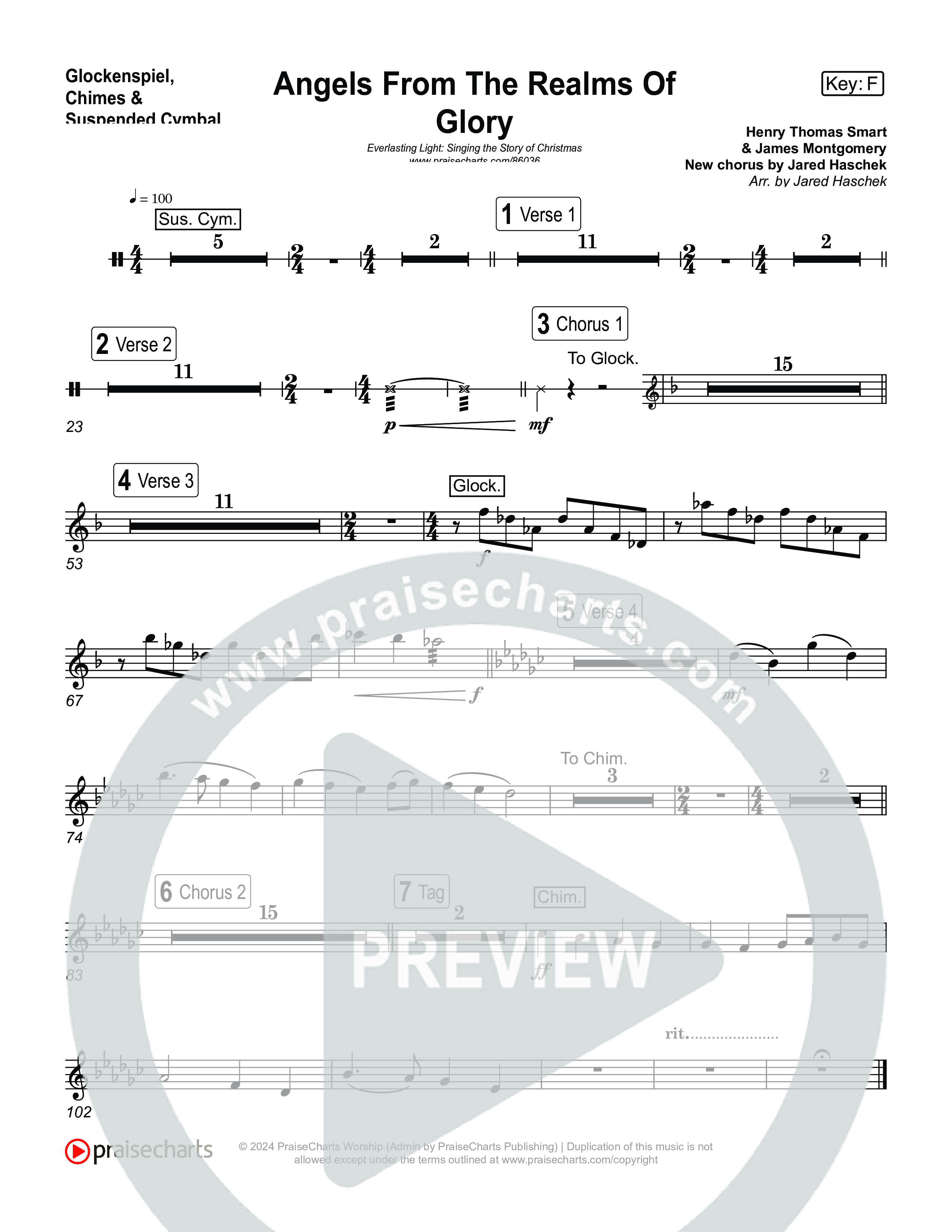 Angels From The Realms Of Glory (Live) Chimes/Glockenspiel (Museum Of The Bible / Indiana Wesleyan University Choir / Arr. Jared Haschek)