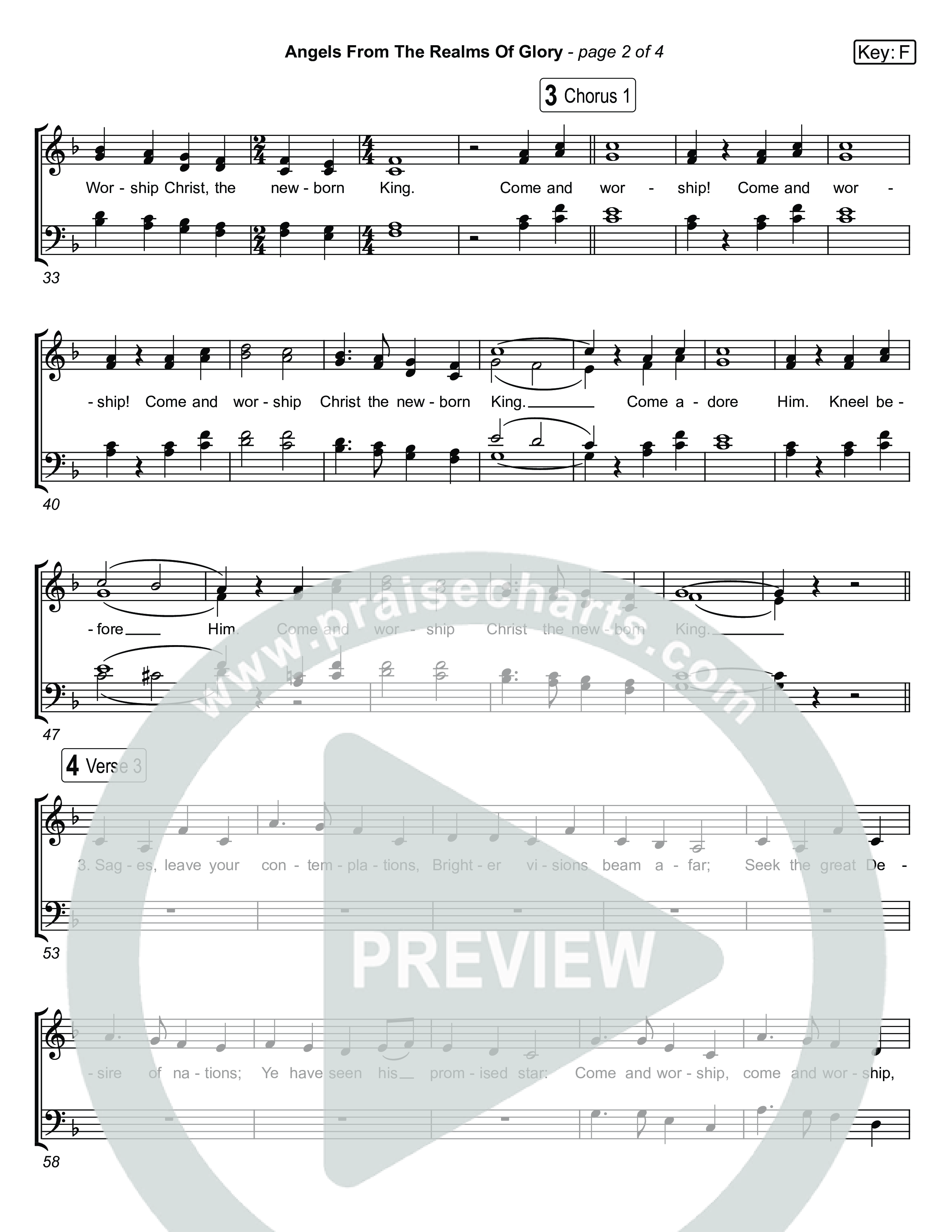 Angels From The Realms Of Glory (Live) Choir Sheet (SATB) (Museum Of The Bible / Indiana Wesleyan University Choir / Arr. Jared Haschek)