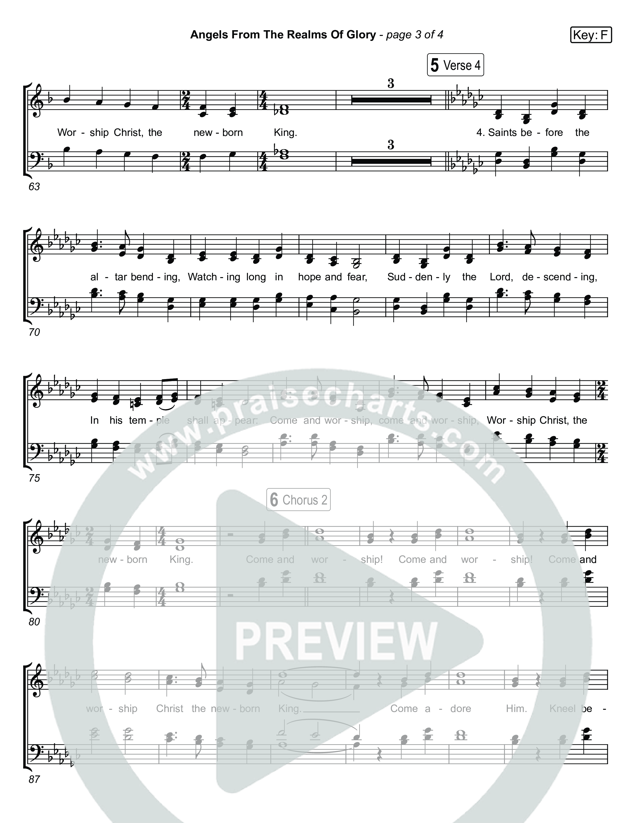 Angels From The Realms Of Glory (Live) Choir Sheet (SATB) (Museum Of The Bible / Indiana Wesleyan University Choir / Arr. Jared Haschek)