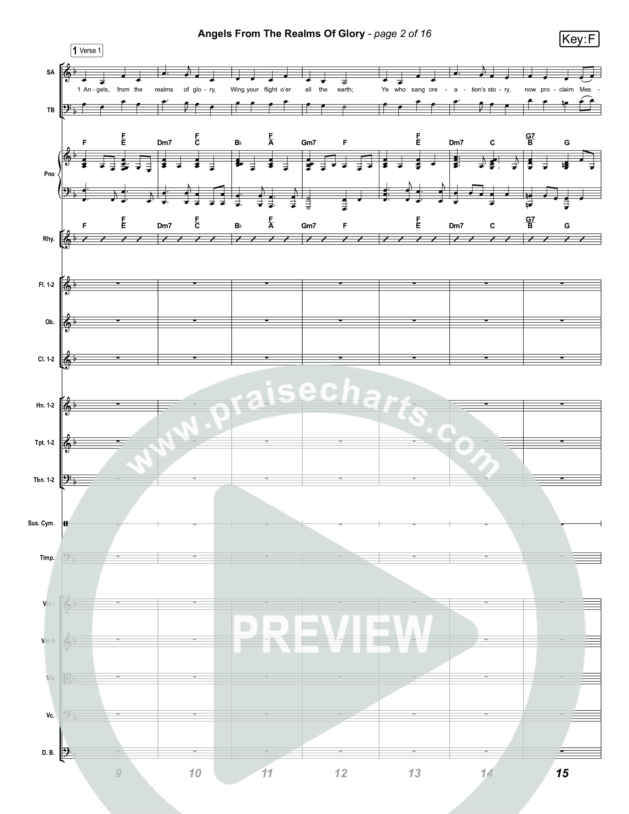 Angels From The Realms Of Glory (Live) Conductor's Score (Museum Of The Bible / Indiana Wesleyan University Choir / Arr. Jared Haschek)