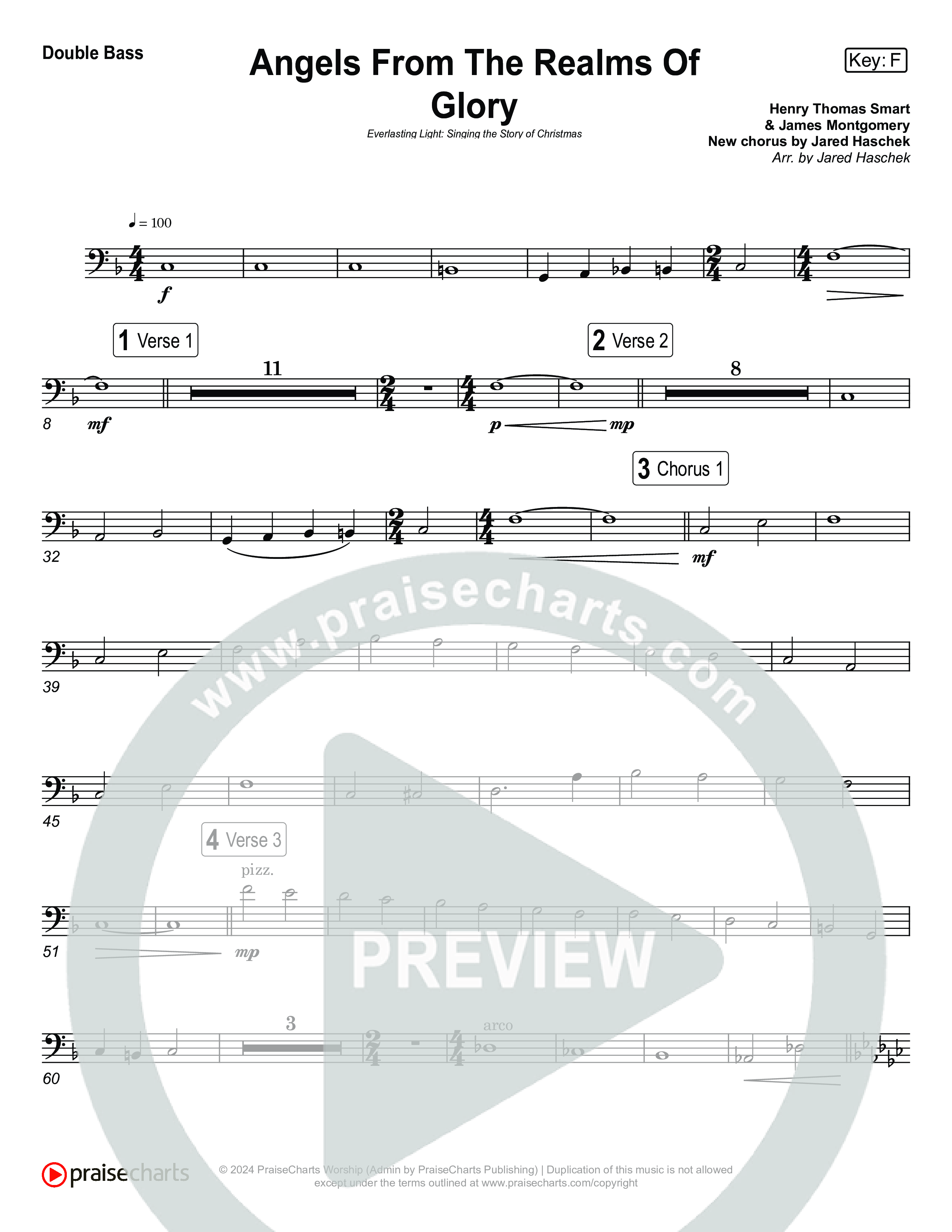 Angels From The Realms Of Glory (Live) String Bass (Museum Of The Bible / Indiana Wesleyan University Choir / Arr. Jared Haschek)