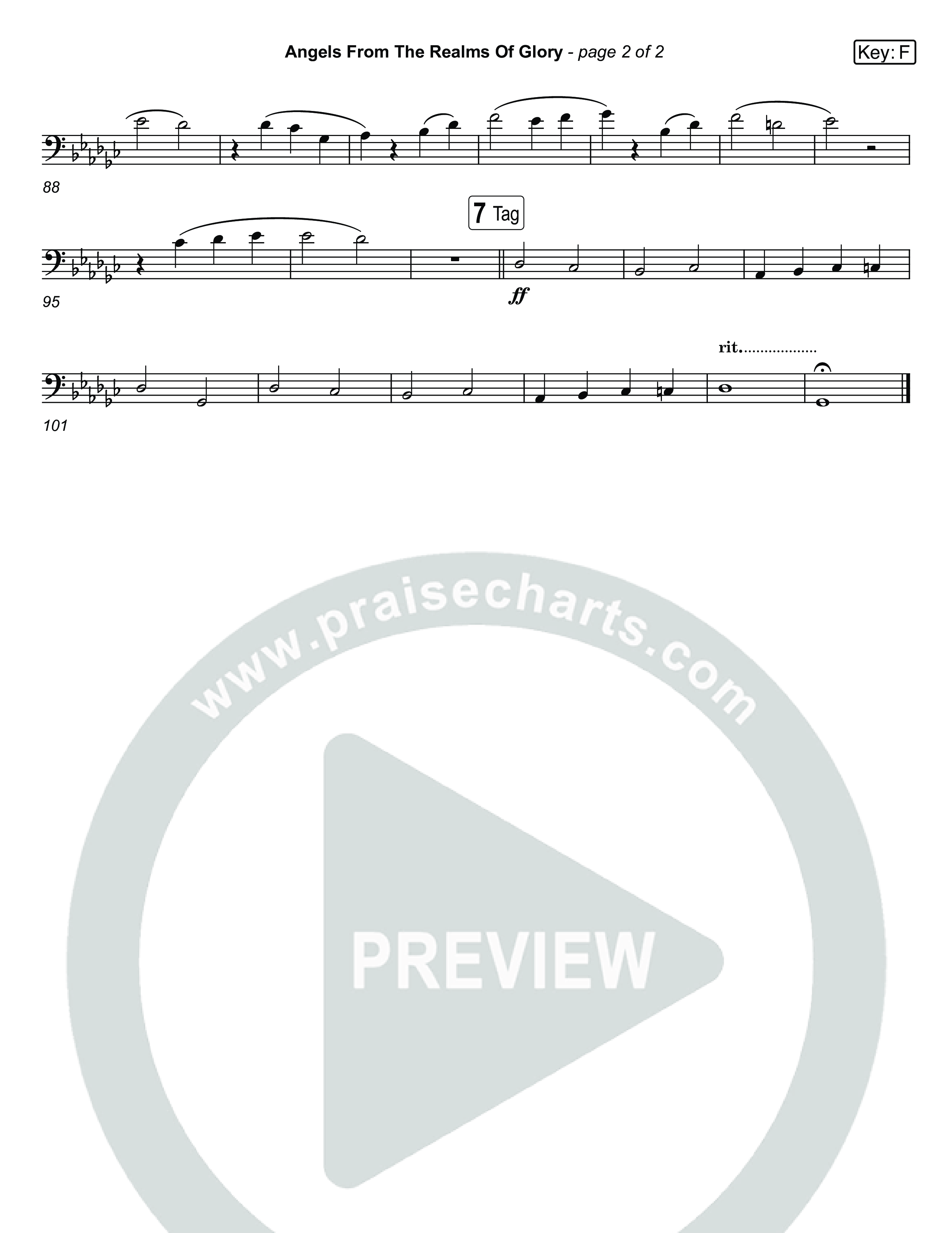 Angels From The Realms Of Glory (Live) Trombone 1,2 (Museum Of The Bible / Indiana Wesleyan University Choir / Arr. Jared Haschek)