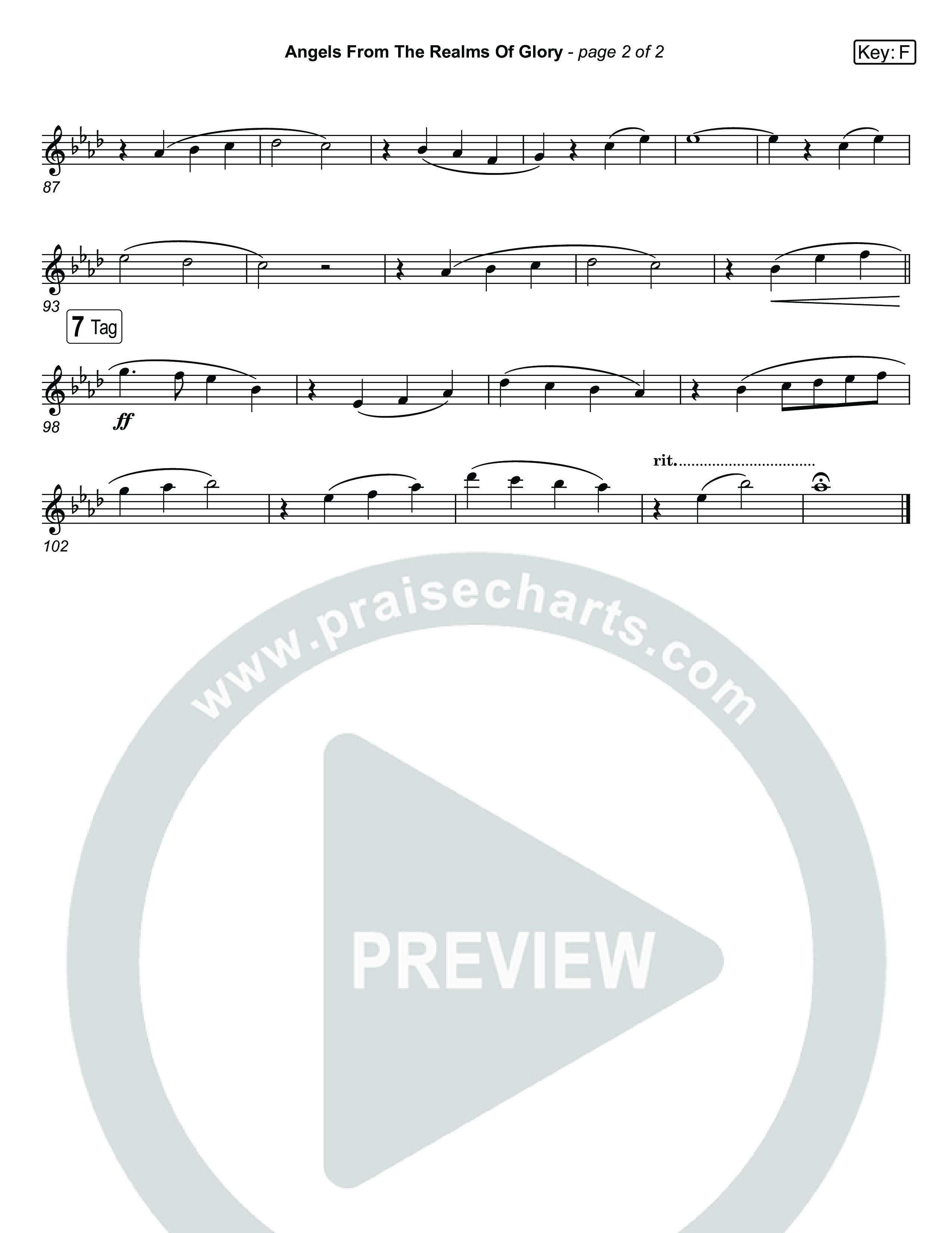 Angels From The Realms Of Glory (Live) Trumpet 1,2 (Museum Of The Bible / Indiana Wesleyan University Choir / Arr. Jared Haschek)