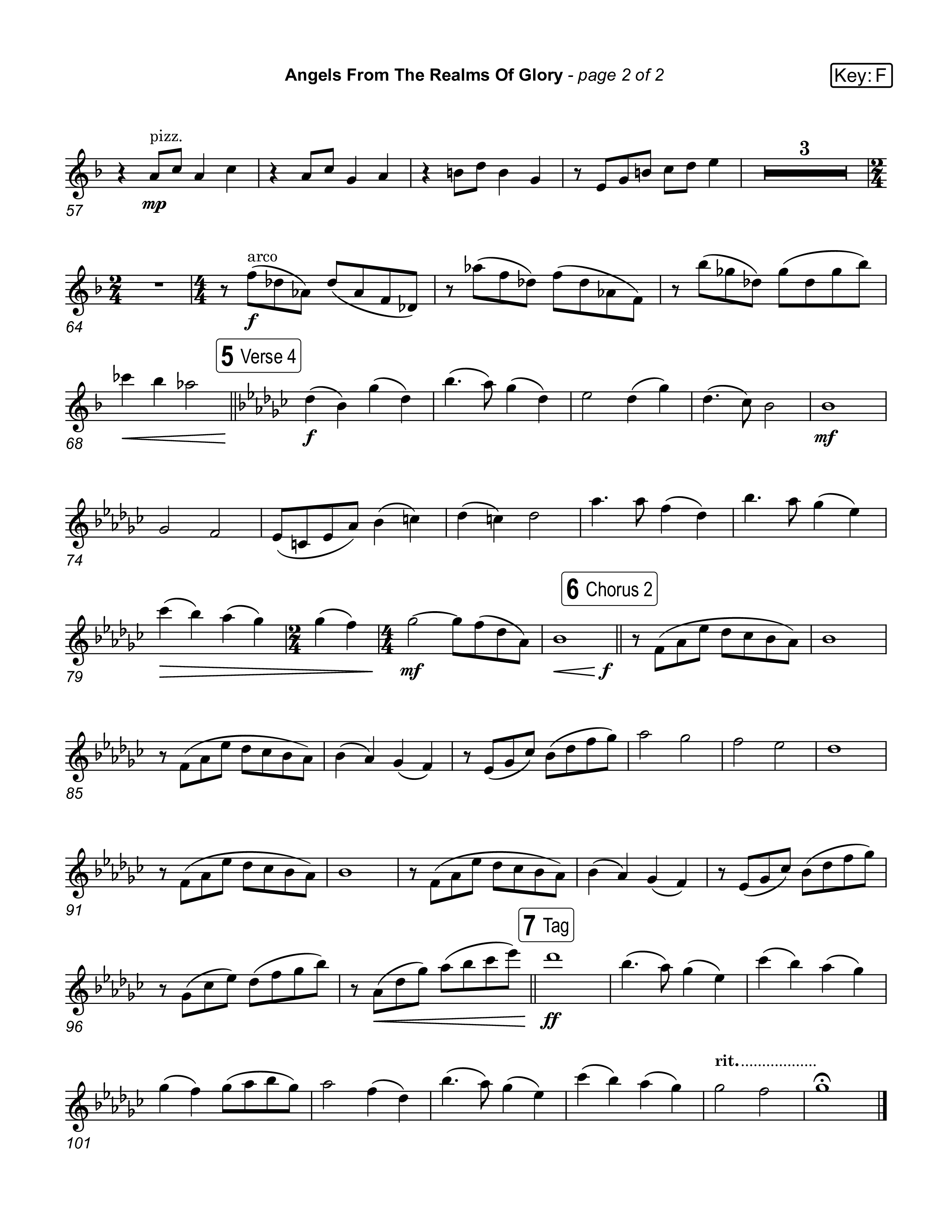 Angels From The Realms Of Glory (Live) Violin 1 (Museum Of The Bible / Indiana Wesleyan University Choir / Arr. Jared Haschek)