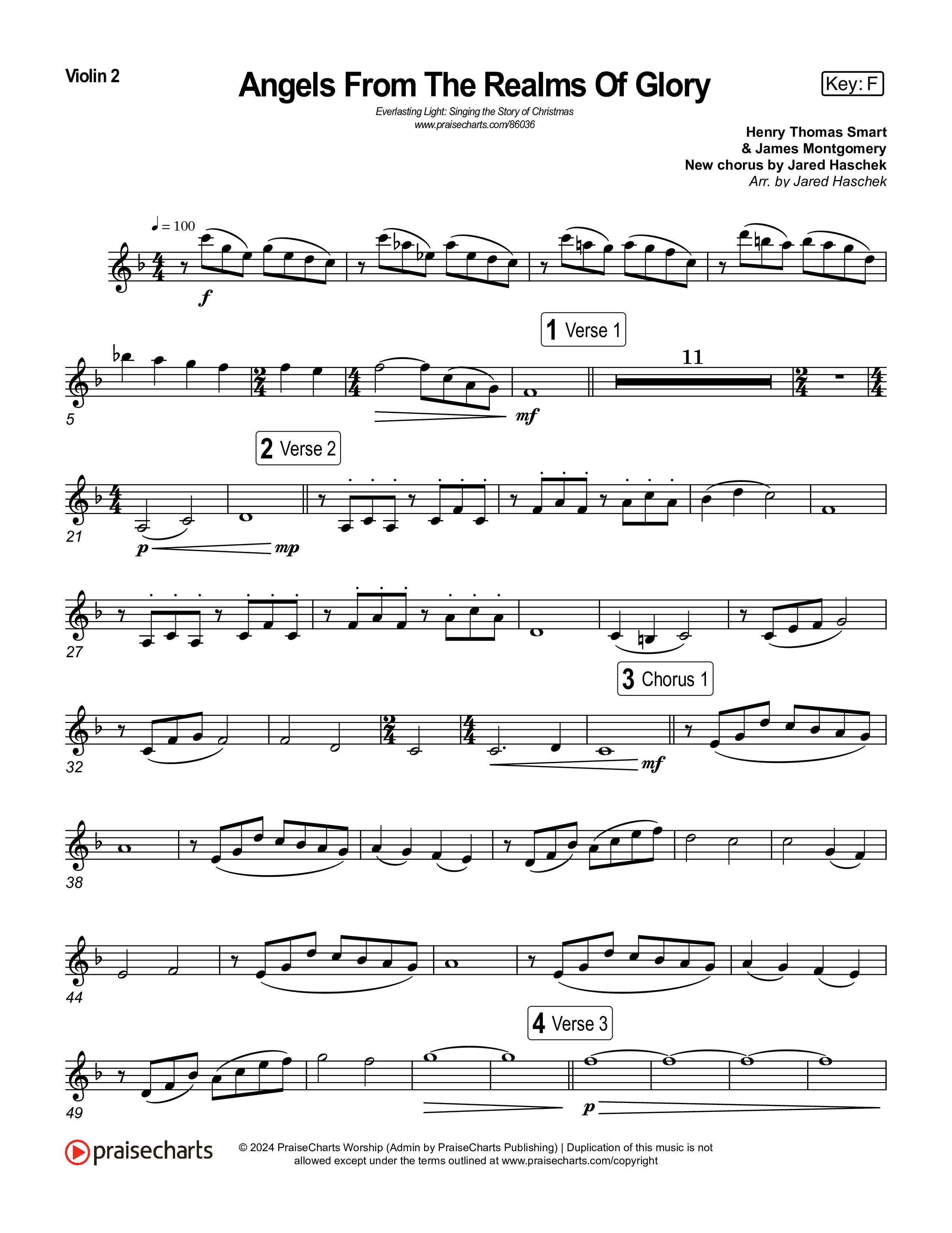 Angels From The Realms Of Glory (Live) String Pack (Museum Of The Bible / Indiana Wesleyan University Choir / Arr. Jared Haschek)