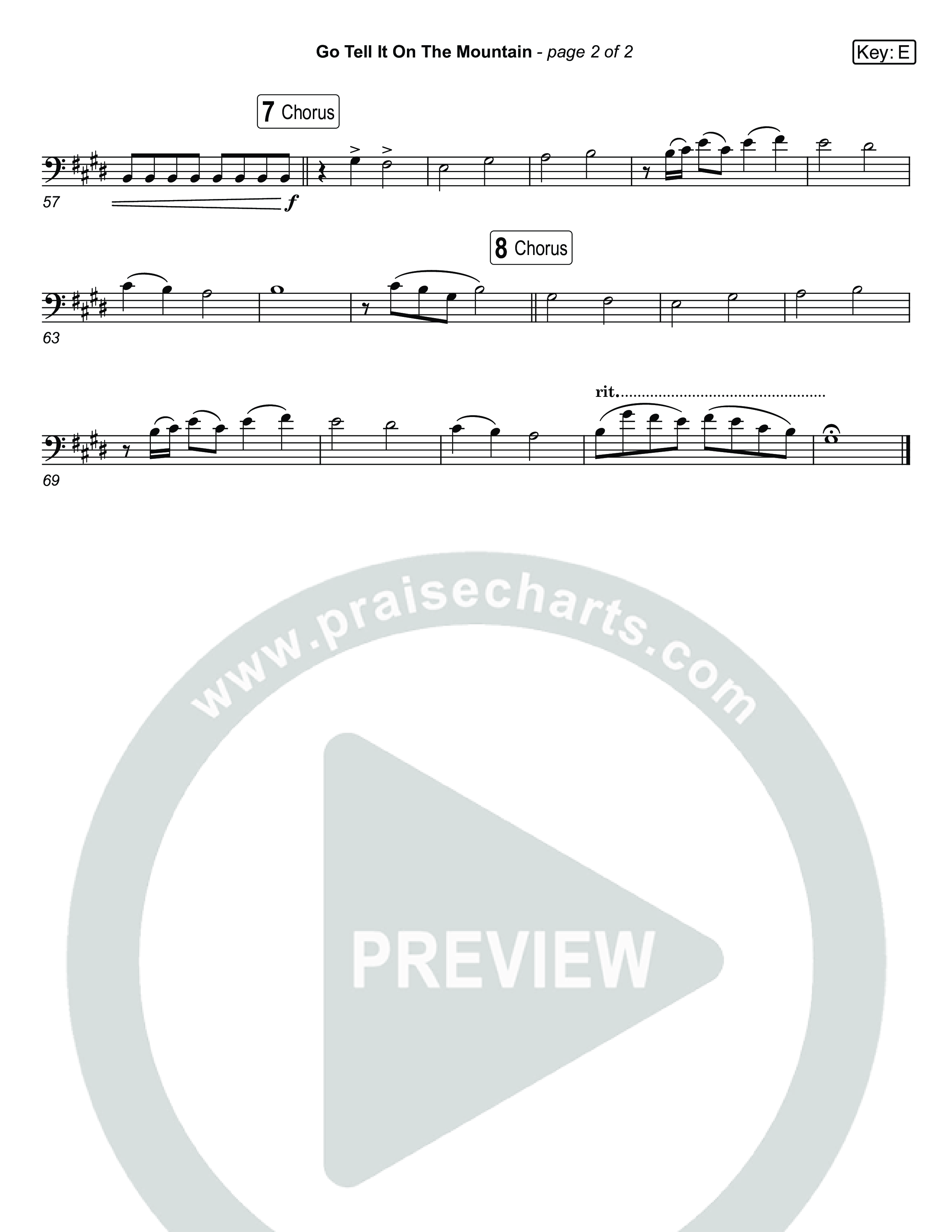 Go Tell It On The Mountain (Live) Cello (Museum Of The Bible / Tasha Layton / Anthony Evans / Indiana Wesleyan University Choir / Arr. Jared Haschek)