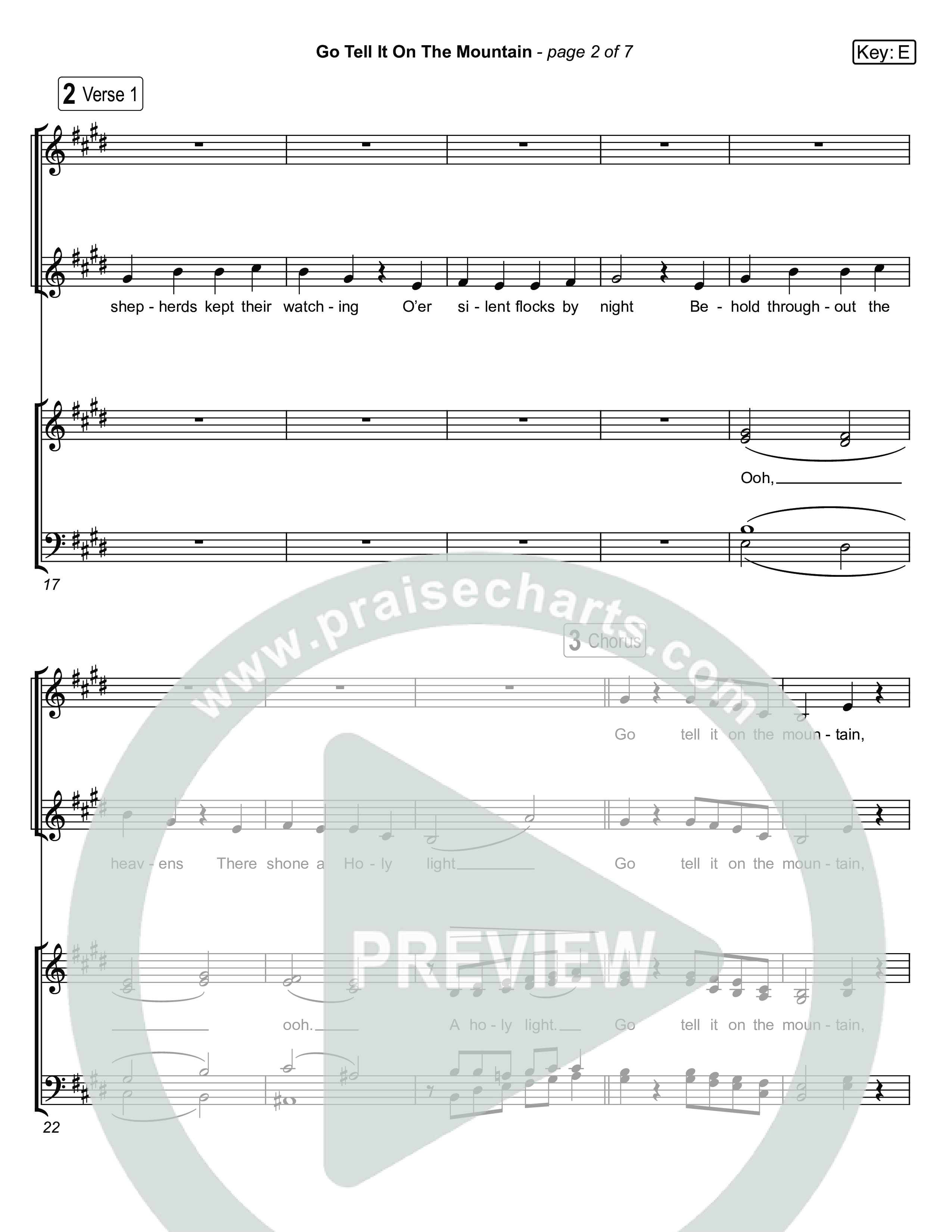 Go Tell It On The Mountain (Live) Choir Sheet (SATB) (Museum Of The Bible / Tasha Layton / Anthony Evans / Indiana Wesleyan University Choir / Arr. Jared Haschek)