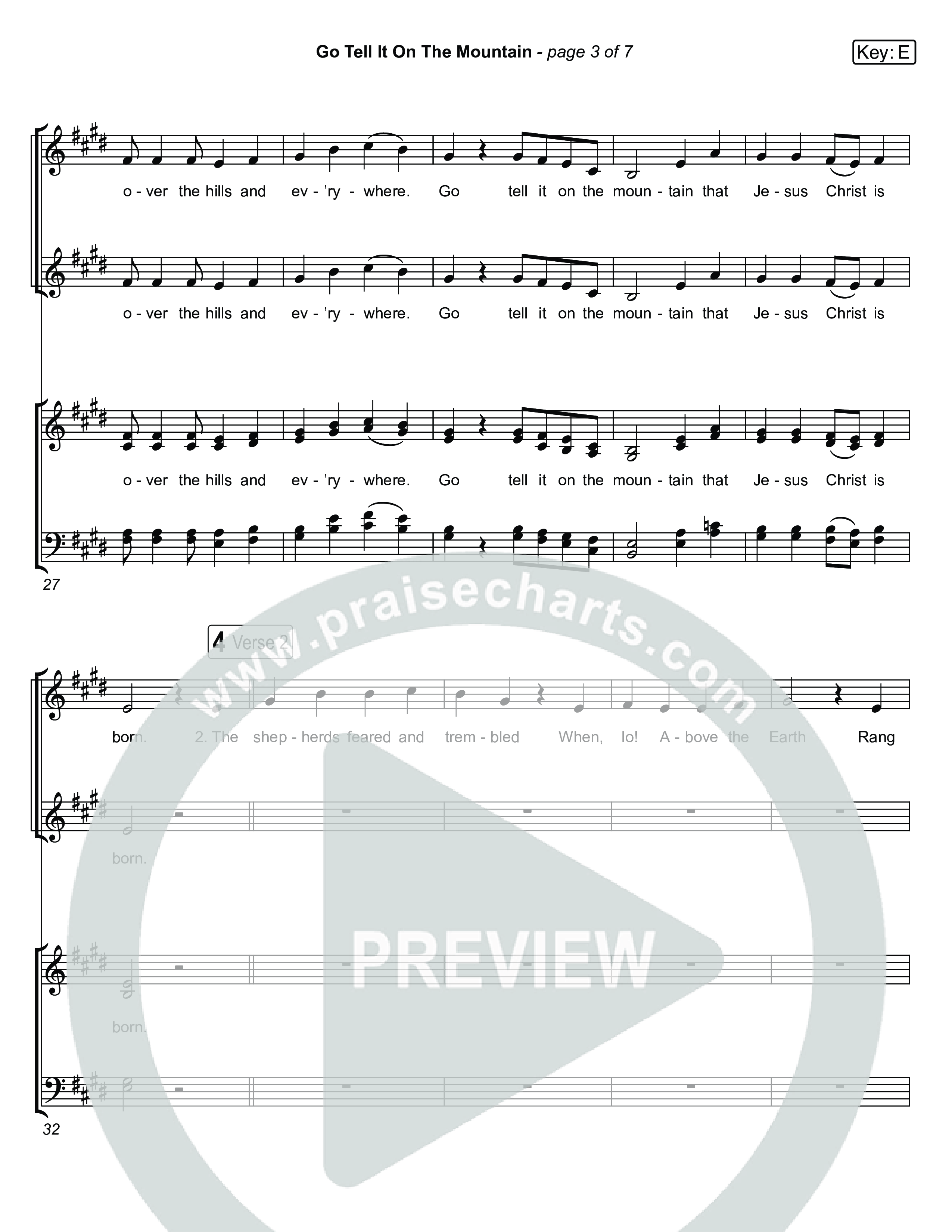 Go Tell It On The Mountain (Live) Choir Sheet (SATB) (Museum Of The Bible / Tasha Layton / Anthony Evans / Indiana Wesleyan University Choir / Arr. Jared Haschek)