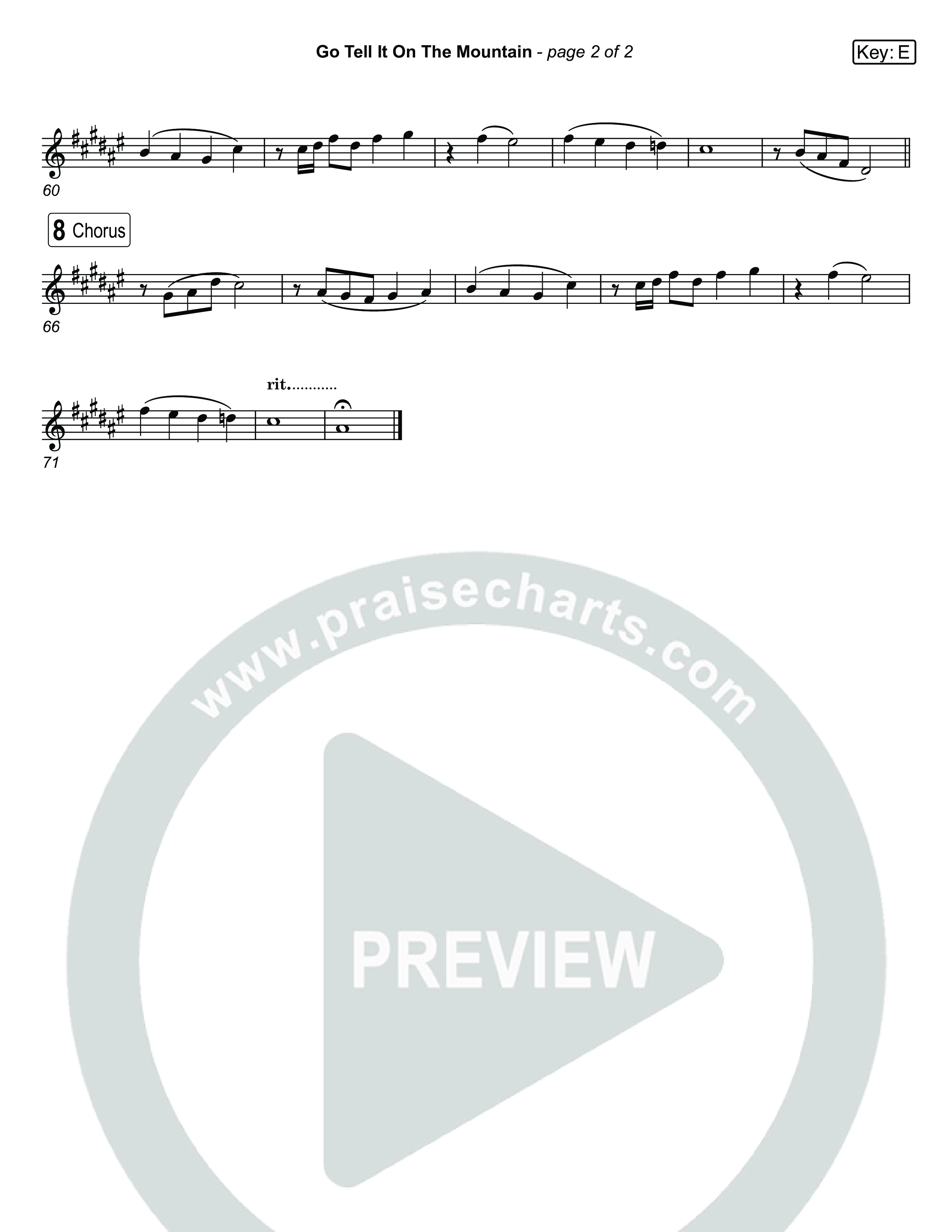 Go Tell It On The Mountain (Live) Clarinet 1,2 (Museum Of The Bible / Tasha Layton / Anthony Evans / Indiana Wesleyan University Choir / Arr. Jared Haschek)