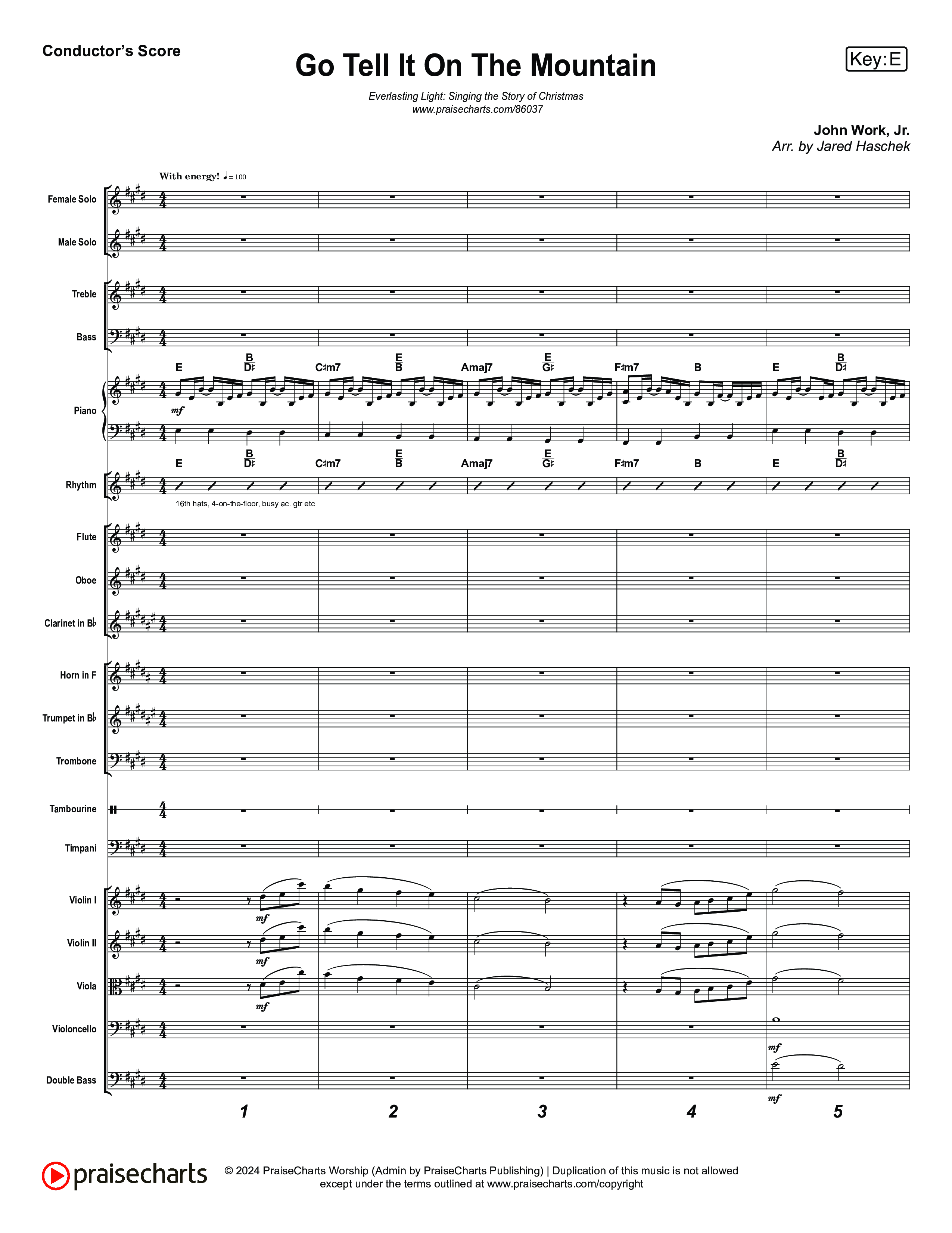 Go Tell It On The Mountain (Live) Orchestration (Museum Of The Bible / Tasha Layton / Anthony Evans / Indiana Wesleyan University Choir / Arr. Jared Haschek)