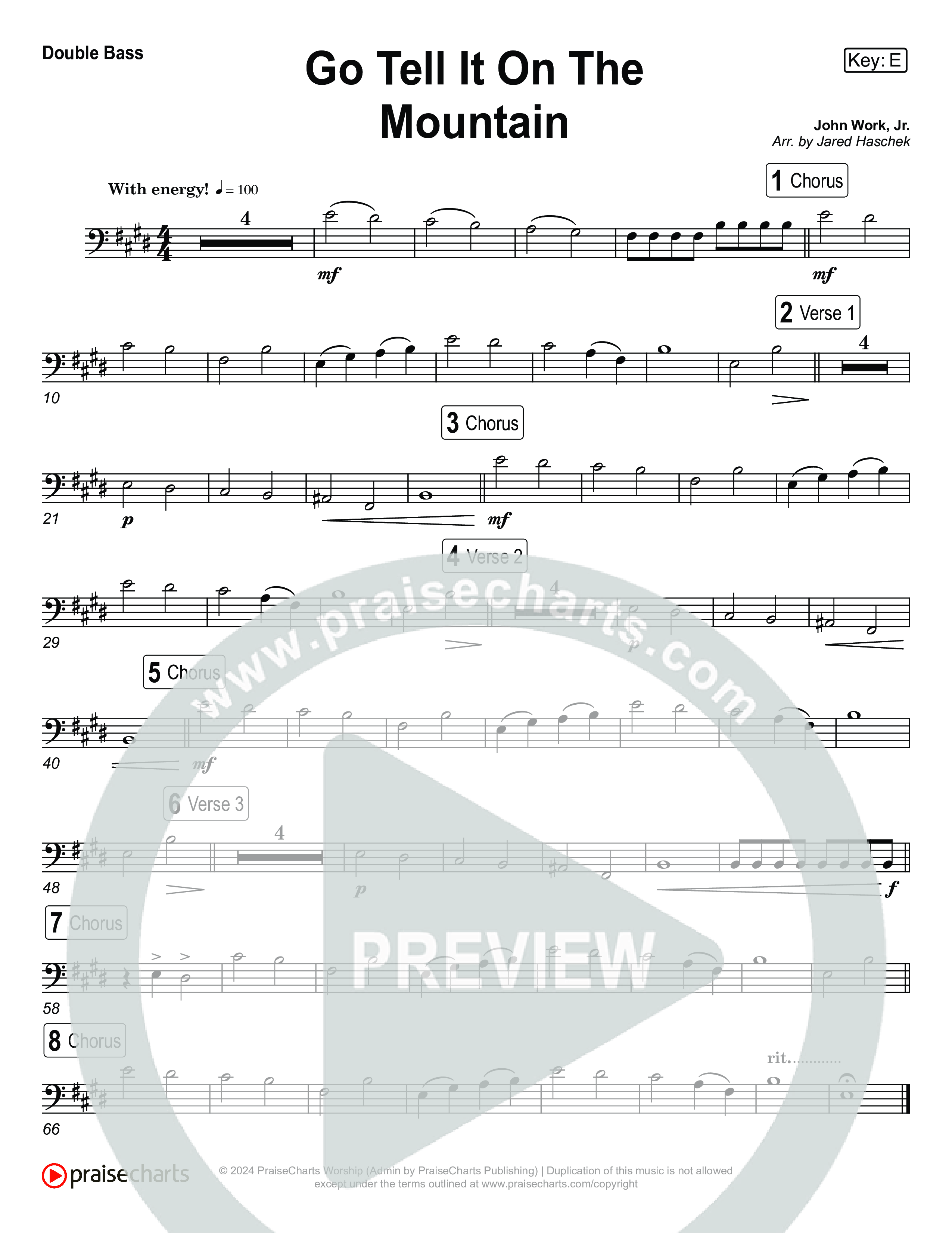 Go Tell It On The Mountain (Live) String Bass (Museum Of The Bible / Tasha Layton / Anthony Evans / Indiana Wesleyan University Choir / Arr. Jared Haschek)