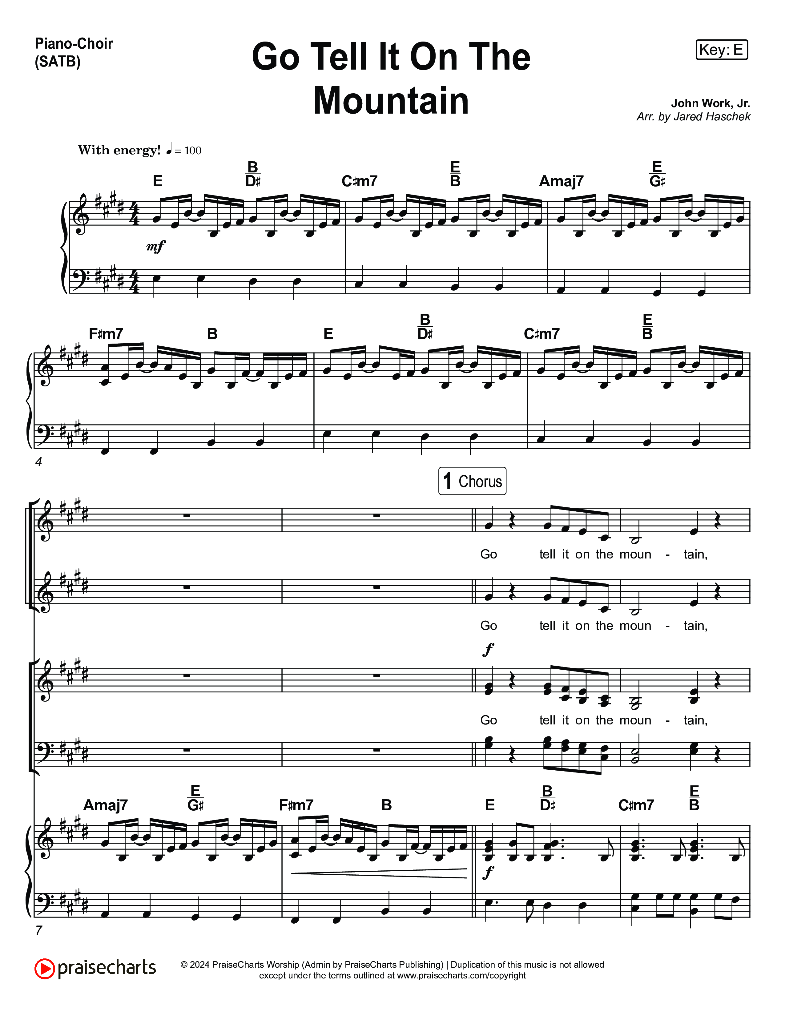 Go Tell It On The Mountain (Live) Piano/Vocal Pack (Museum Of The Bible / Tasha Layton / Anthony Evans / Indiana Wesleyan University Choir / Arr. Jared Haschek)