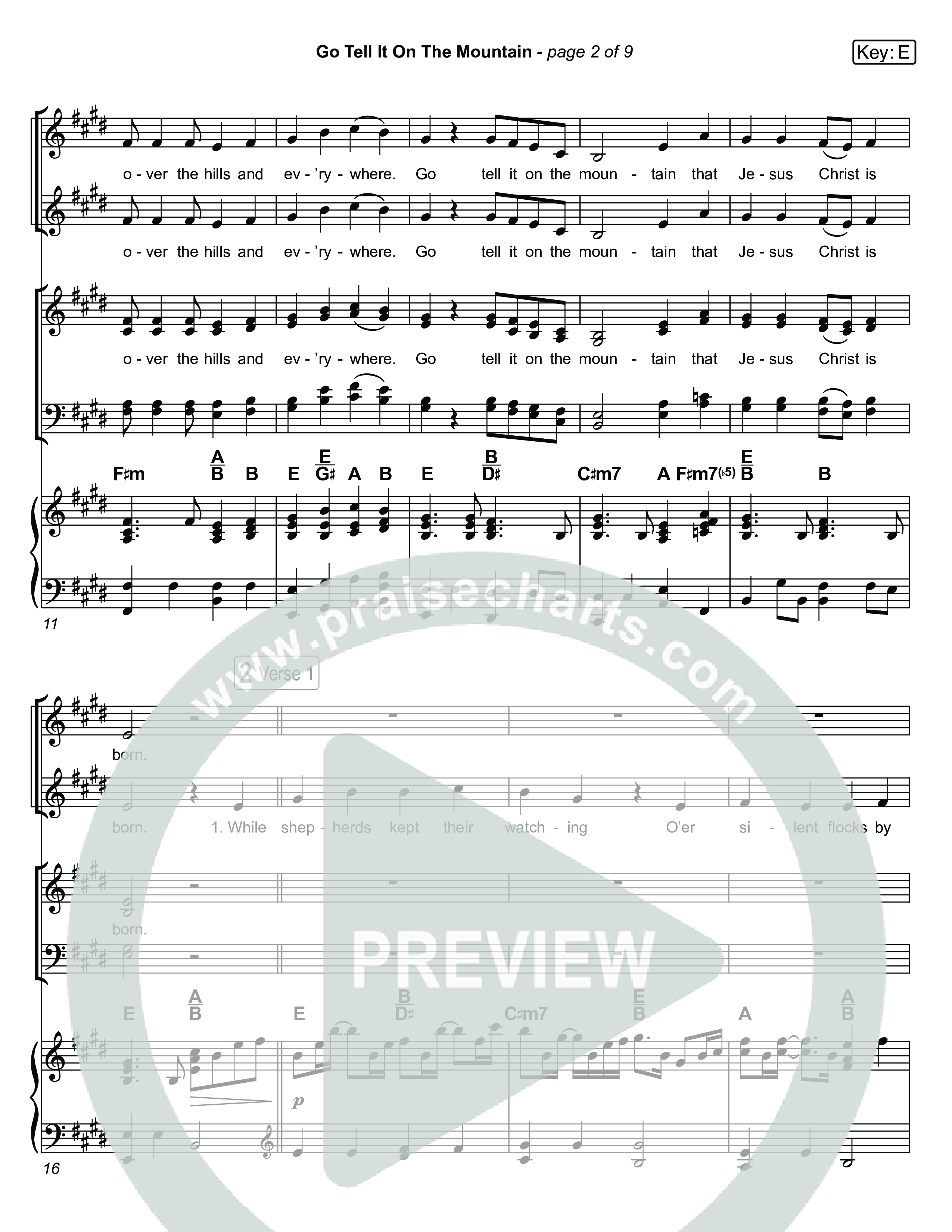 Go Tell It On The Mountain (Live) Piano/Vocal Pack (Museum Of The Bible / Tasha Layton / Anthony Evans / Indiana Wesleyan University Choir / Arr. Jared Haschek)