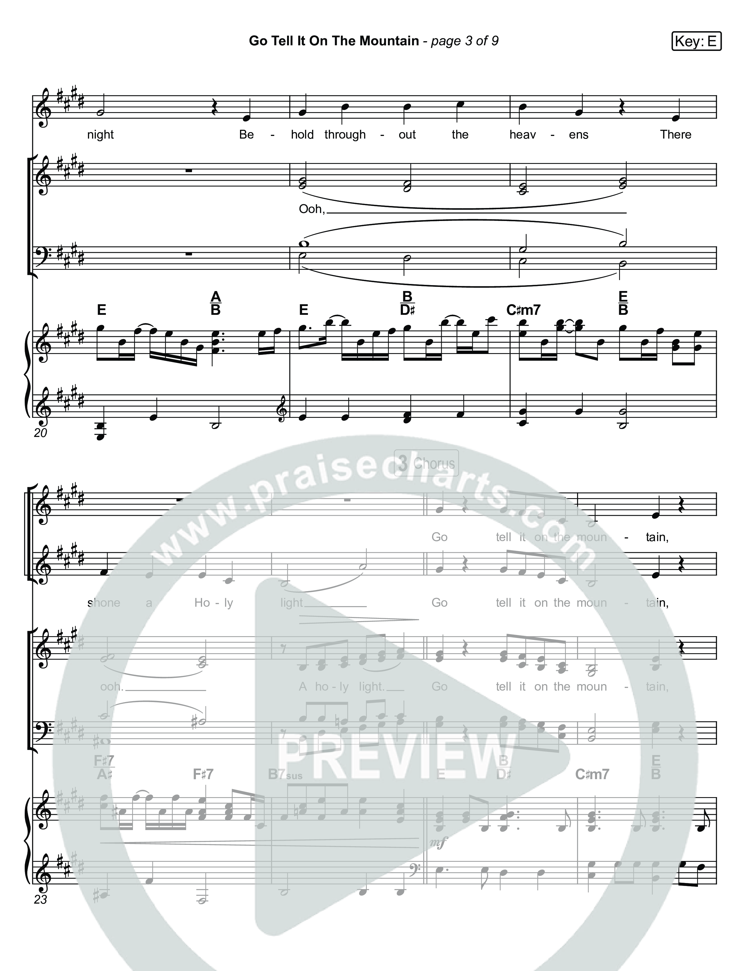 Go Tell It On The Mountain (Live) Piano/Vocal Pack (Museum Of The Bible / Tasha Layton / Anthony Evans / Indiana Wesleyan University Choir / Arr. Jared Haschek)