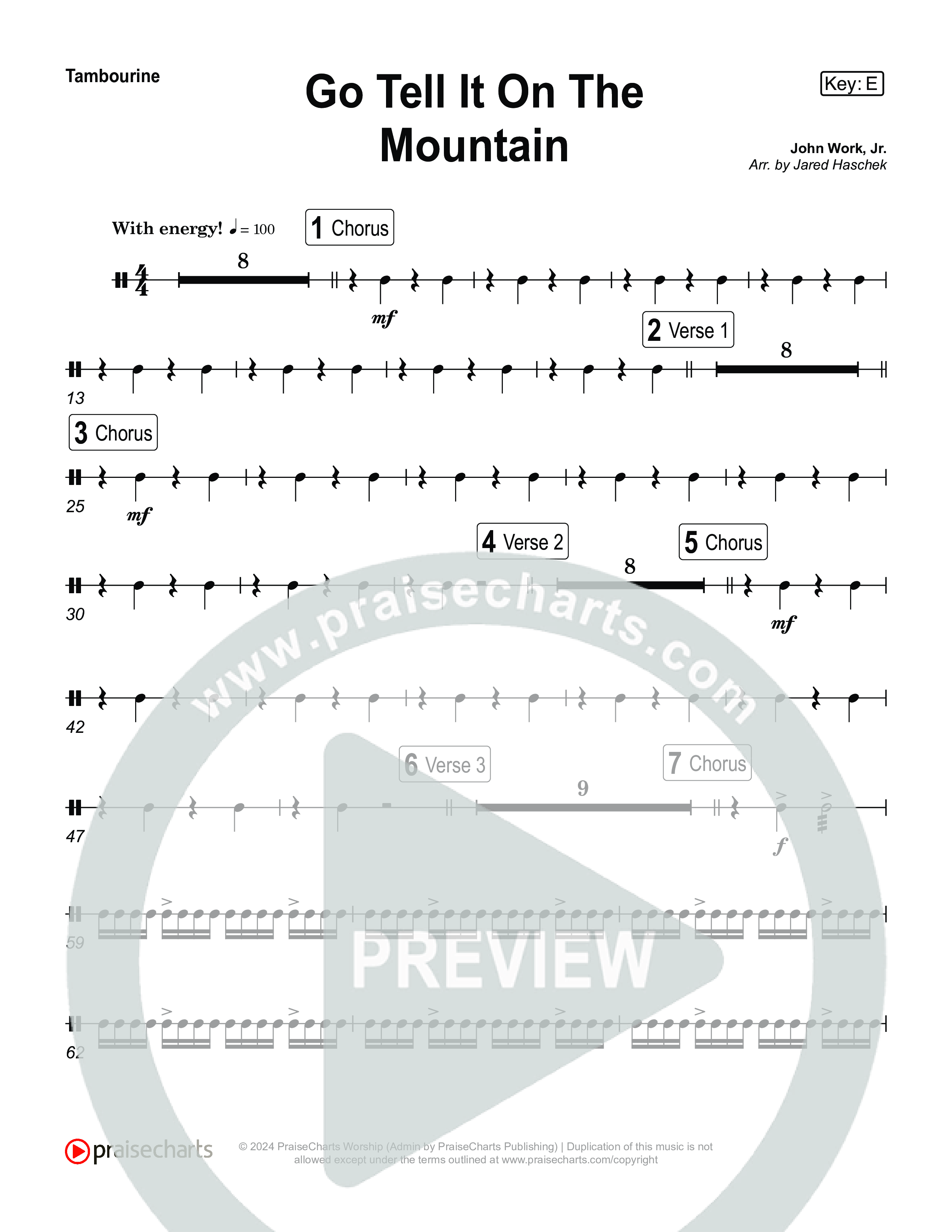 Go Tell It On The Mountain (Live) Tambourine (Museum Of The Bible / Tasha Layton / Anthony Evans / Indiana Wesleyan University Choir / Arr. Jared Haschek)