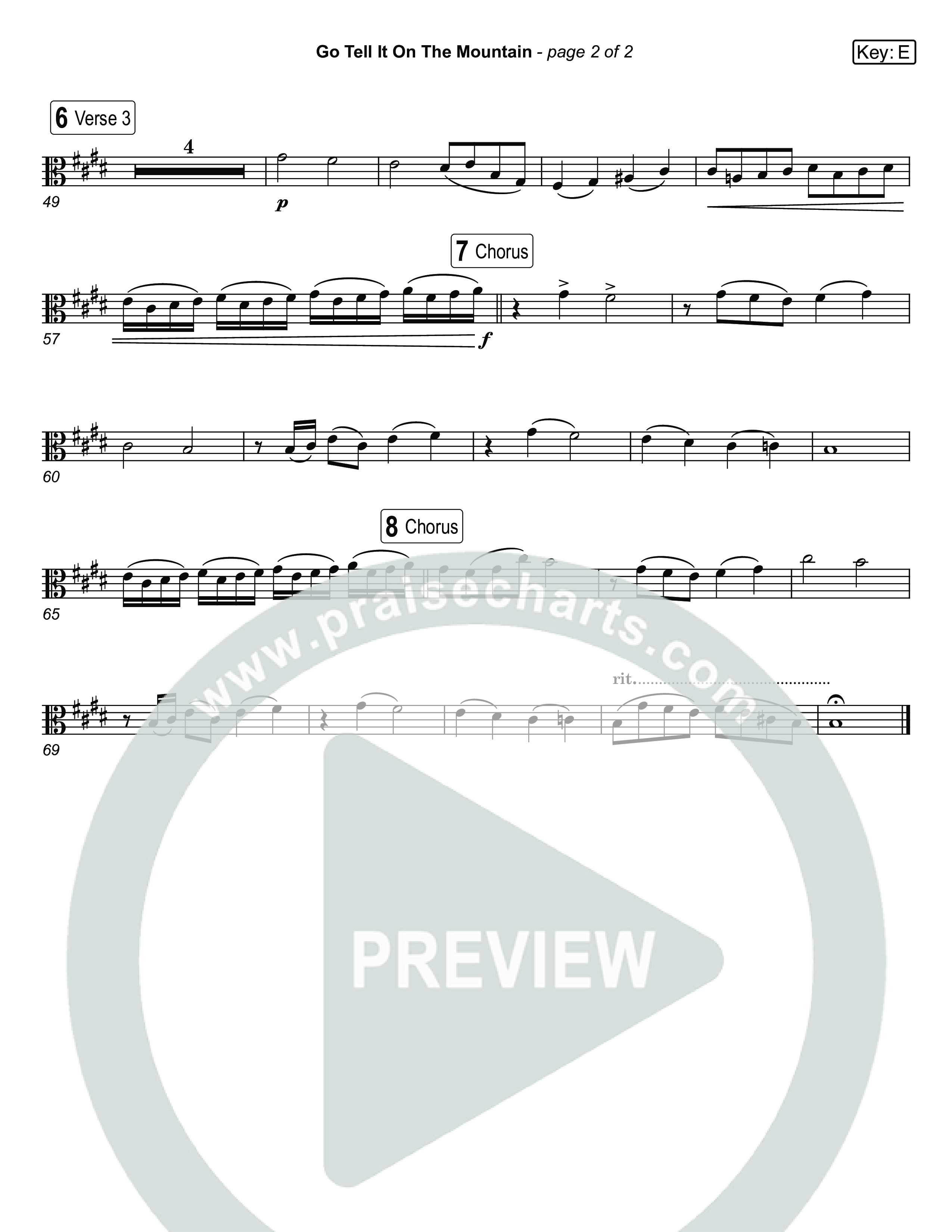 Go Tell It On The Mountain (Live) Viola (Museum Of The Bible / Tasha Layton / Anthony Evans / Indiana Wesleyan University Choir / Arr. Jared Haschek)