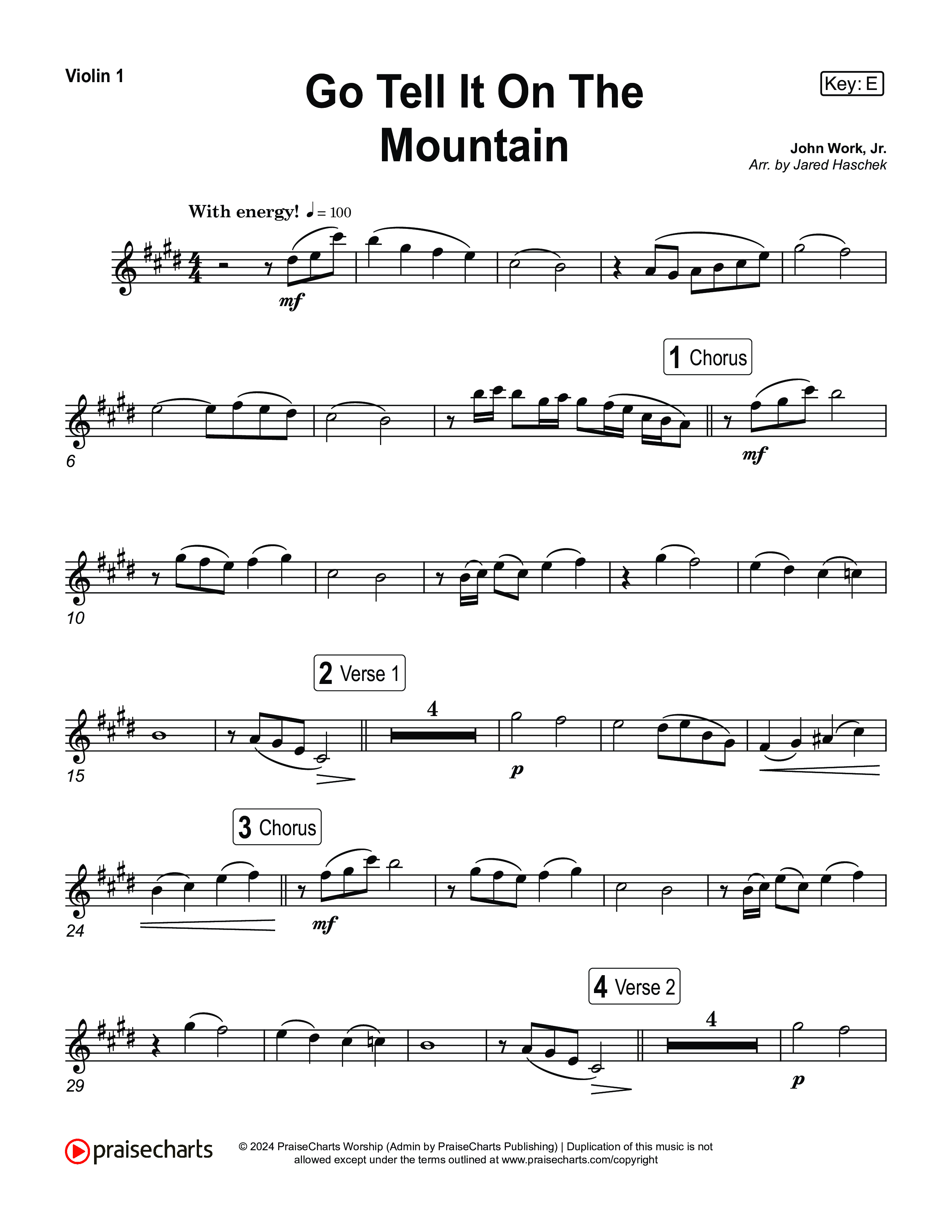 Go Tell It On The Mountain (Live) String Pack (Museum Of The Bible / Tasha Layton / Anthony Evans / Indiana Wesleyan University Choir / Arr. Jared Haschek)