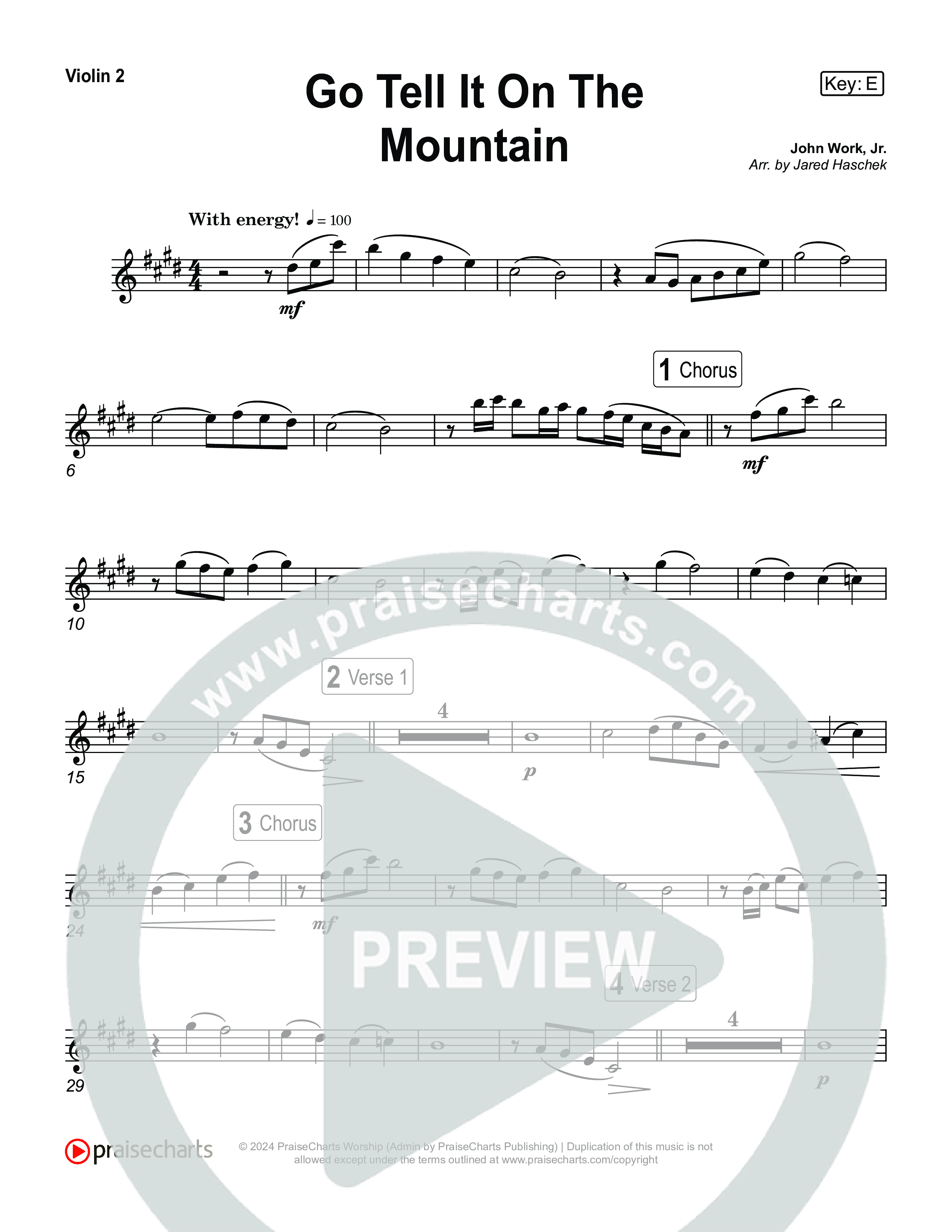 Go Tell It On The Mountain (Live) String Pack (Museum Of The Bible / Tasha Layton / Anthony Evans / Indiana Wesleyan University Choir / Arr. Jared Haschek)