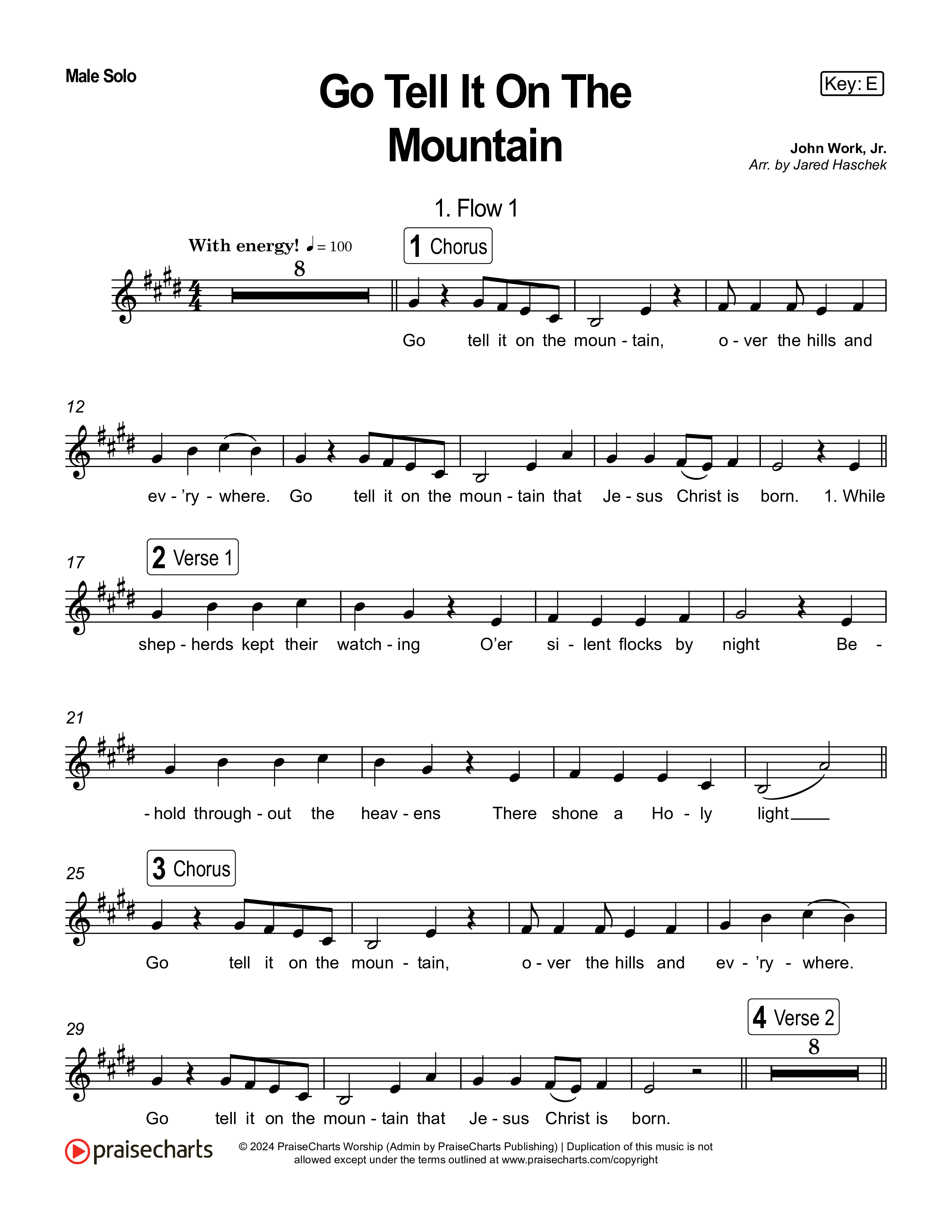 Go Tell It On The Mountain (Live) Male Solo (Museum Of The Bible / Tasha Layton / Anthony Evans / Indiana Wesleyan University Choir / Arr. Jared Haschek)