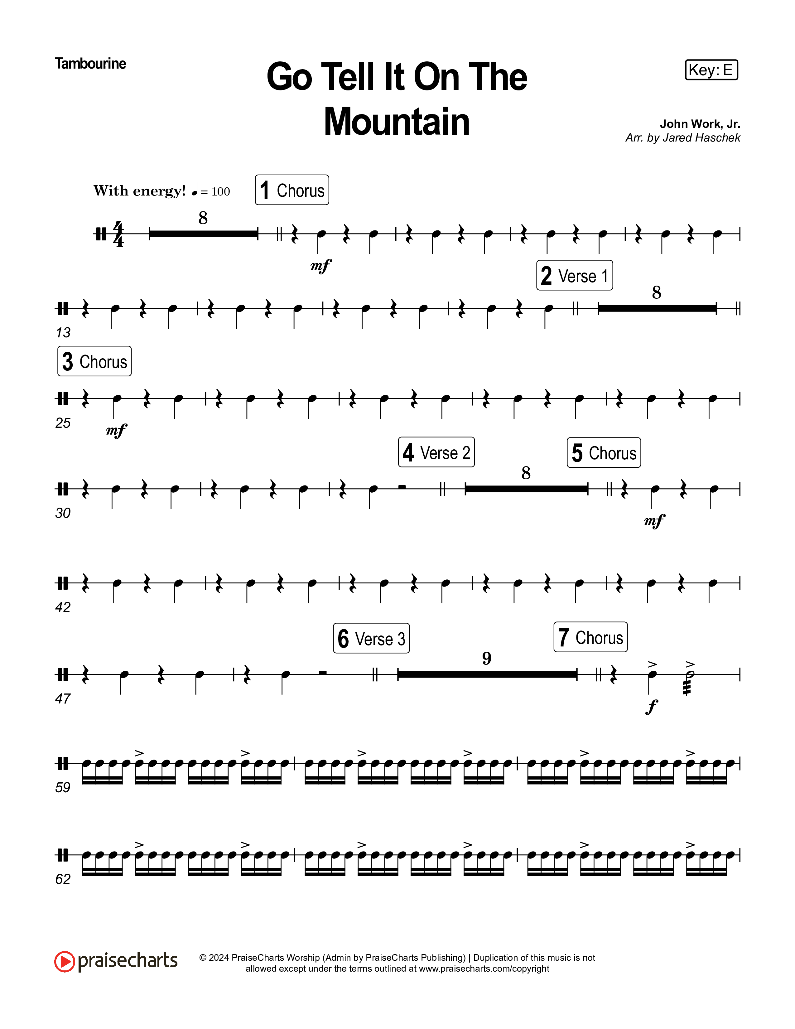 Go Tell It On The Mountain (Live) Tambourine (Museum Of The Bible / Tasha Layton / Anthony Evans / Indiana Wesleyan University Choir / Arr. Jared Haschek)