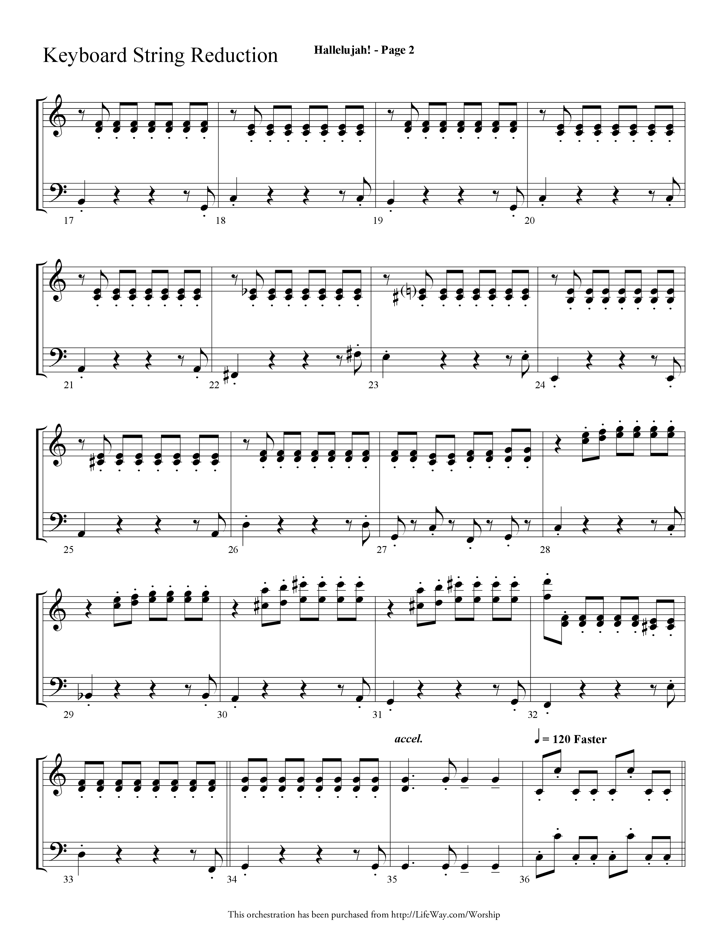 Hallelujah (Choral Anthem SATB) String Reduction (Lifeway Choral / Arr. Dave Williamson)