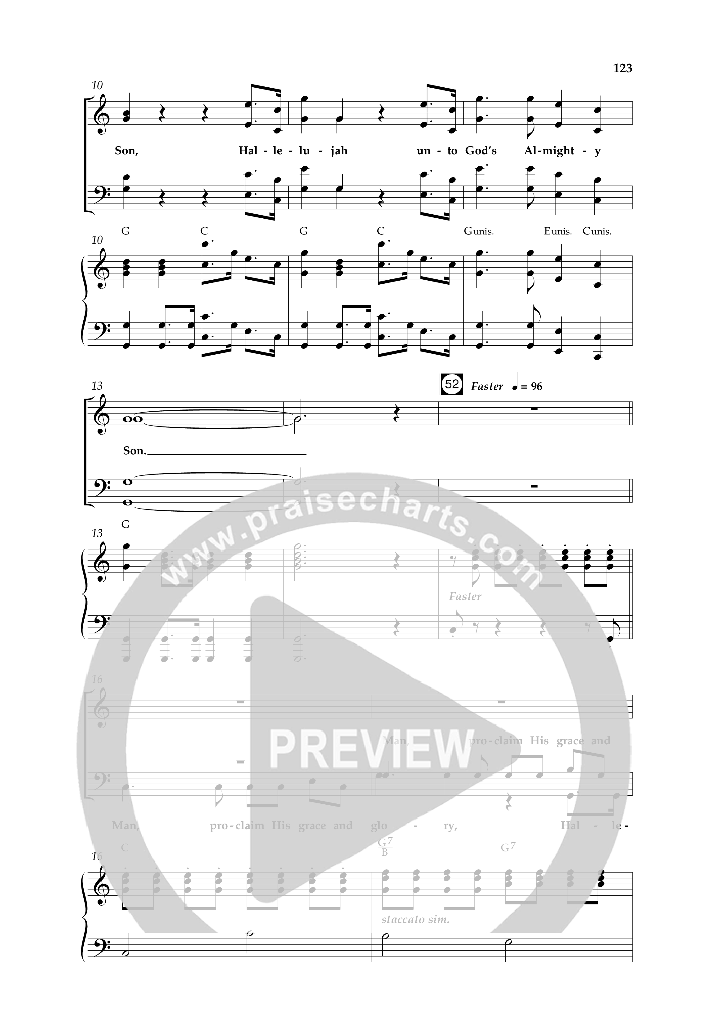 Hallelujah (Choral Anthem SATB) Anthem (SATB/Piano) (Lifeway Choral / Arr. Dave Williamson)