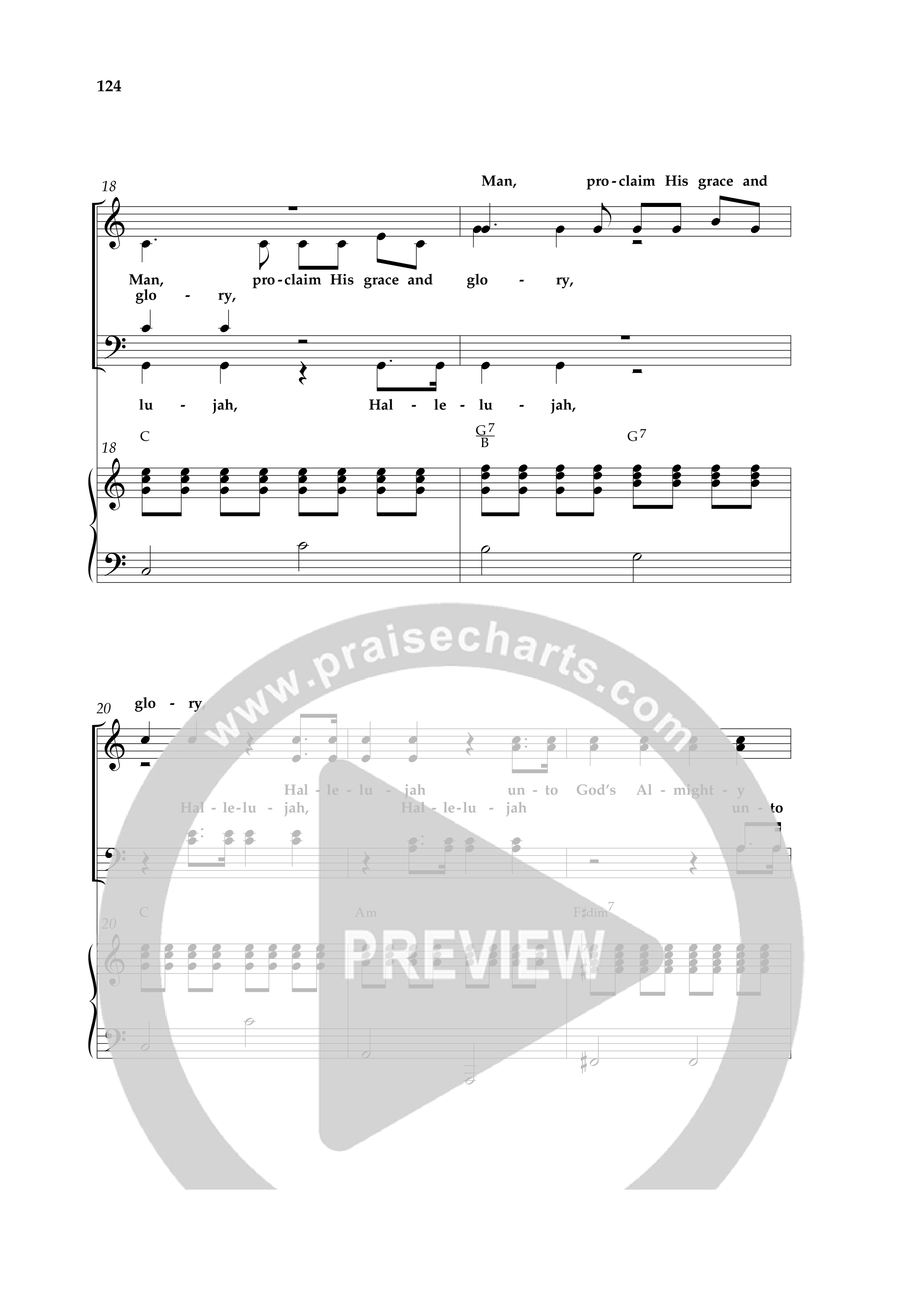Hallelujah (Choral Anthem SATB) Anthem (SATB/Piano) (Lifeway Choral / Arr. Dave Williamson)