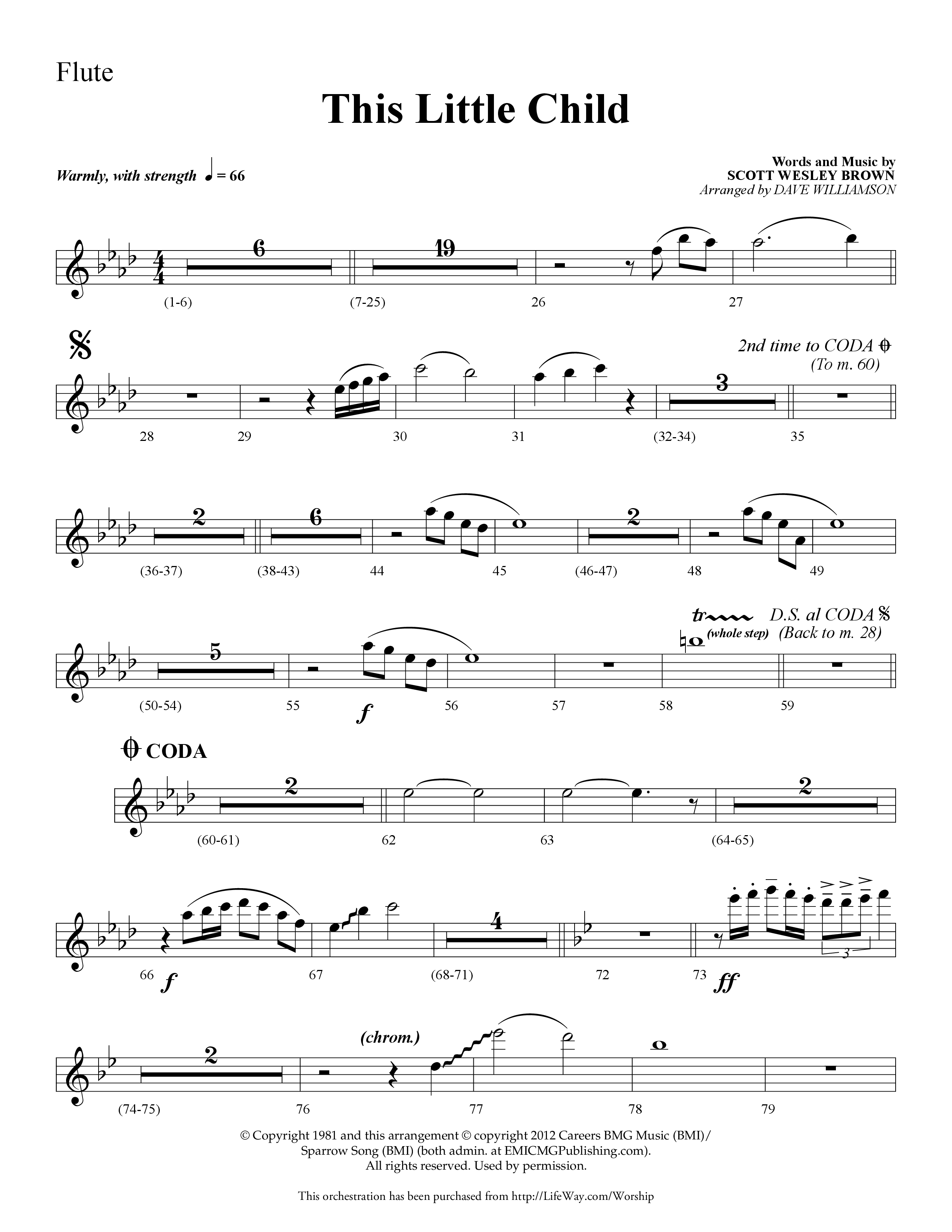 This Little Child (Choral Anthem SATB) Flute (Lifeway Choral / Arr. Dave Williamson)