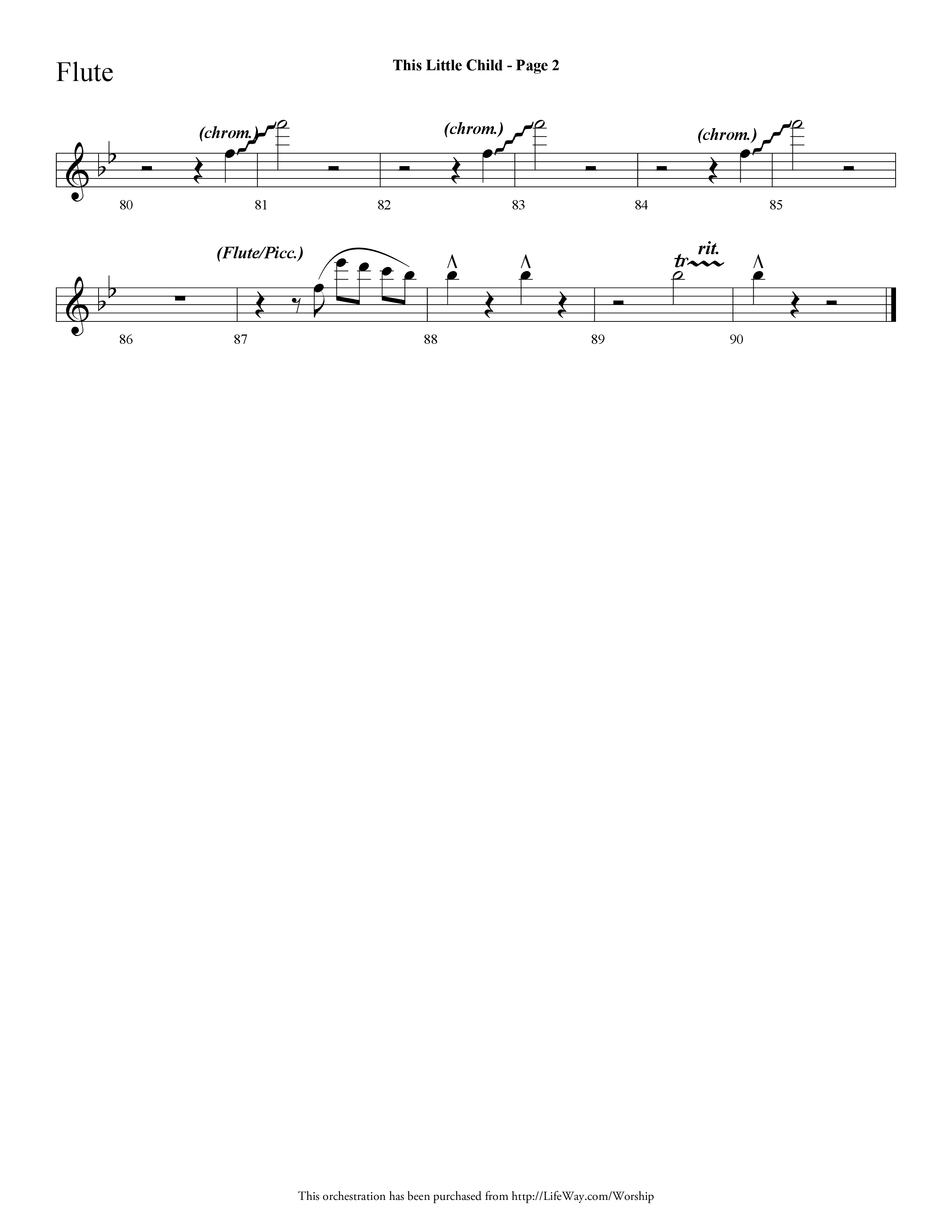 This Little Child (Choral Anthem SATB) Flute (Lifeway Choral / Arr. Dave Williamson)