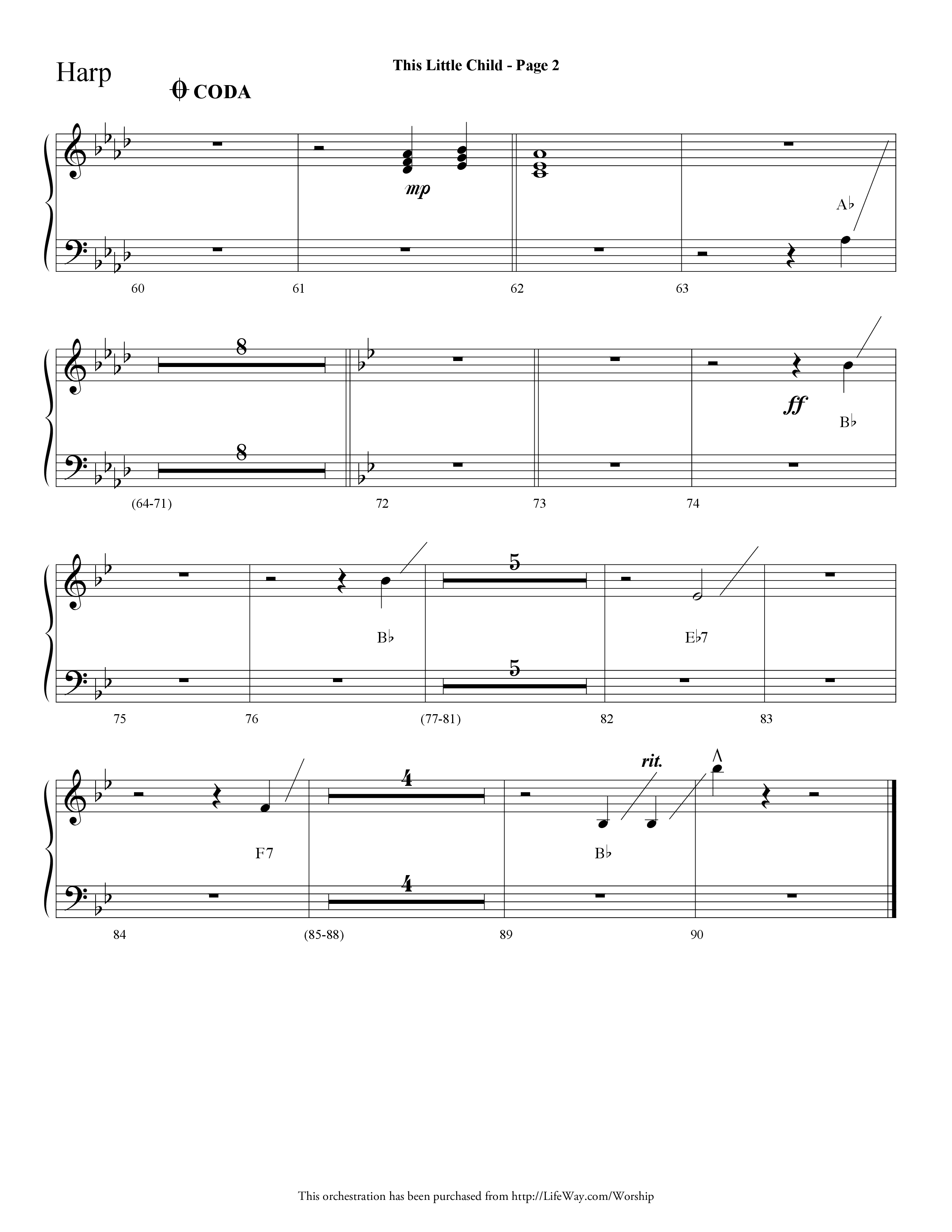 This Little Child (Choral Anthem SATB) Harp (Lifeway Choral / Arr. Dave Williamson)