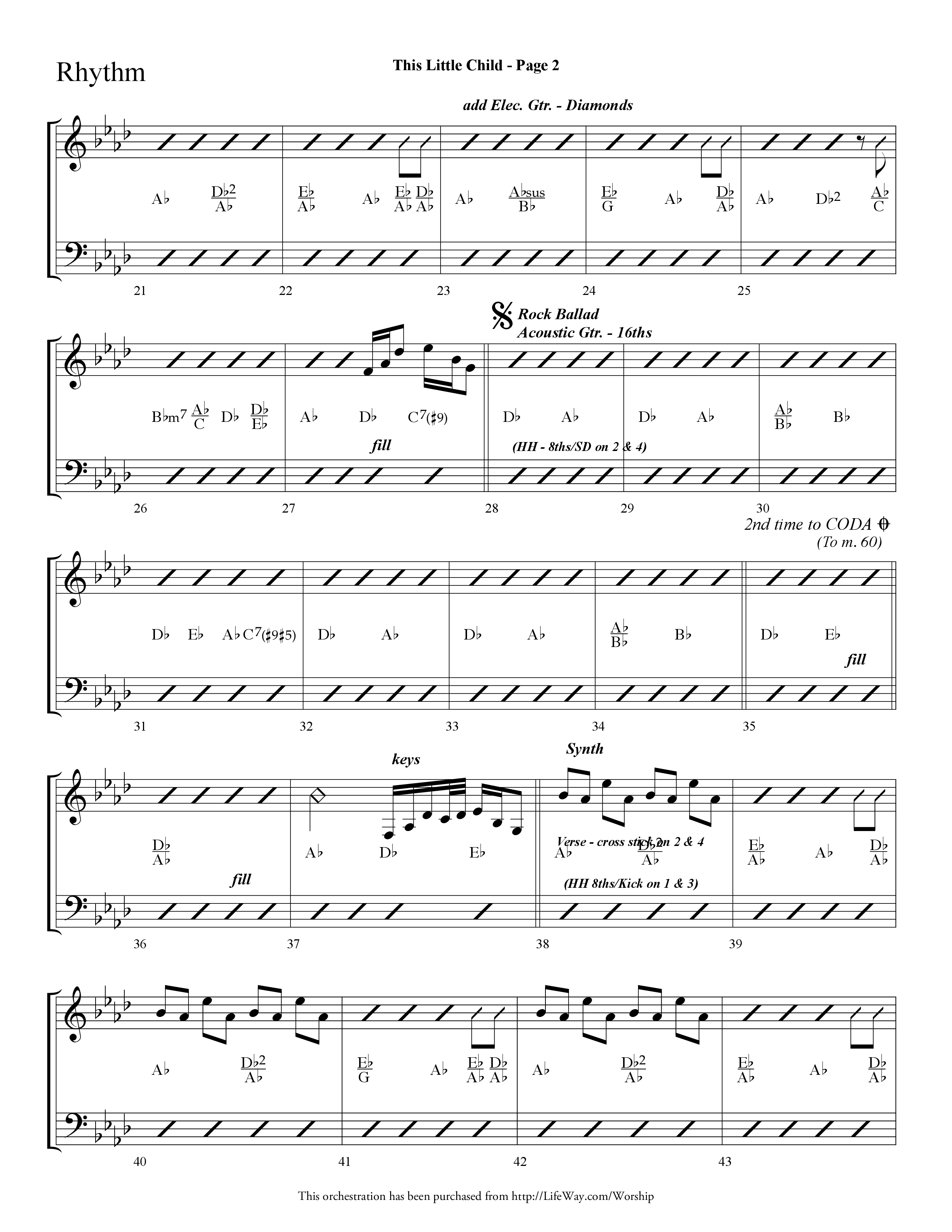 This Little Child (Choral Anthem SATB) Rhythm Chart (Lifeway Choral / Arr. Dave Williamson)