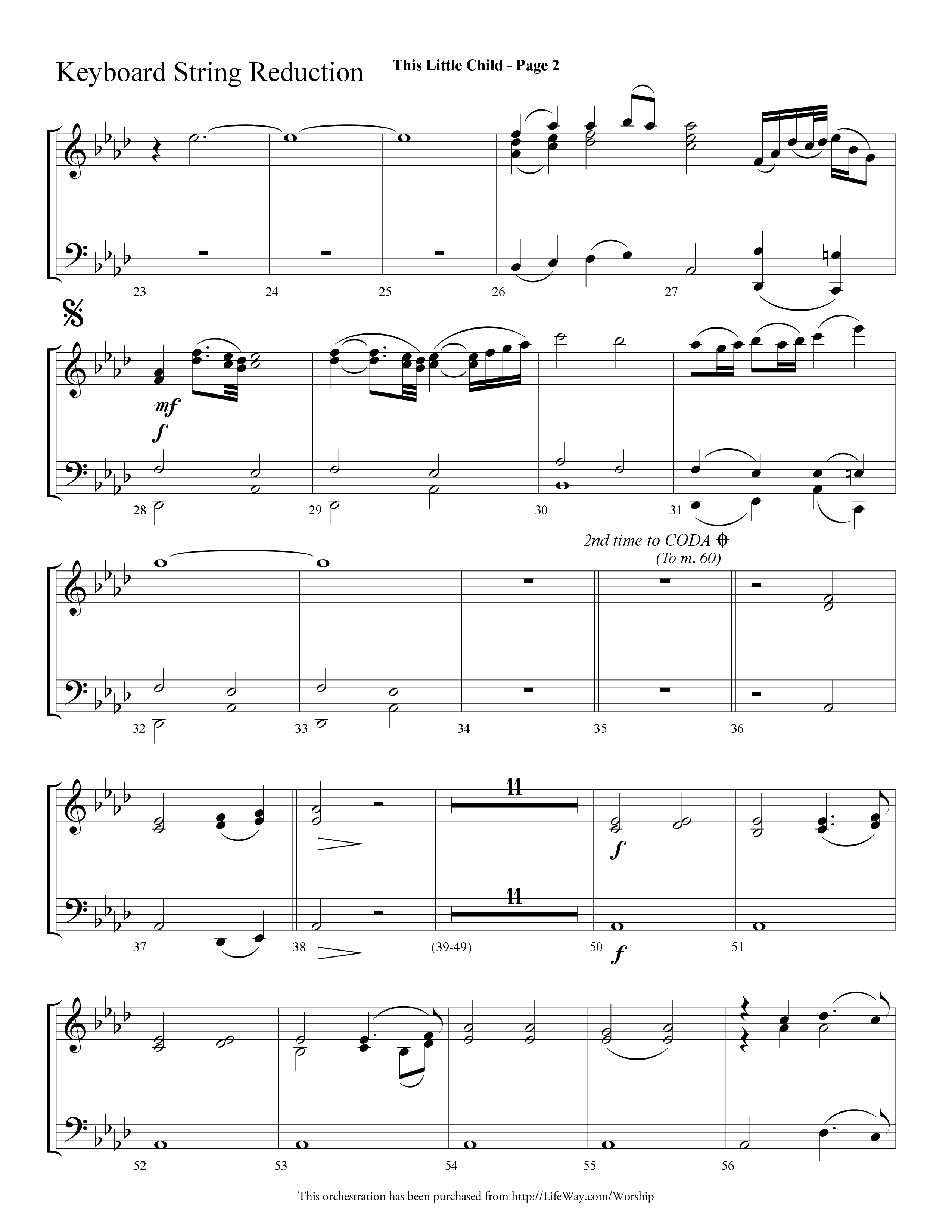 This Little Child (Choral Anthem SATB) String Reduction (Lifeway Choral / Arr. Dave Williamson)