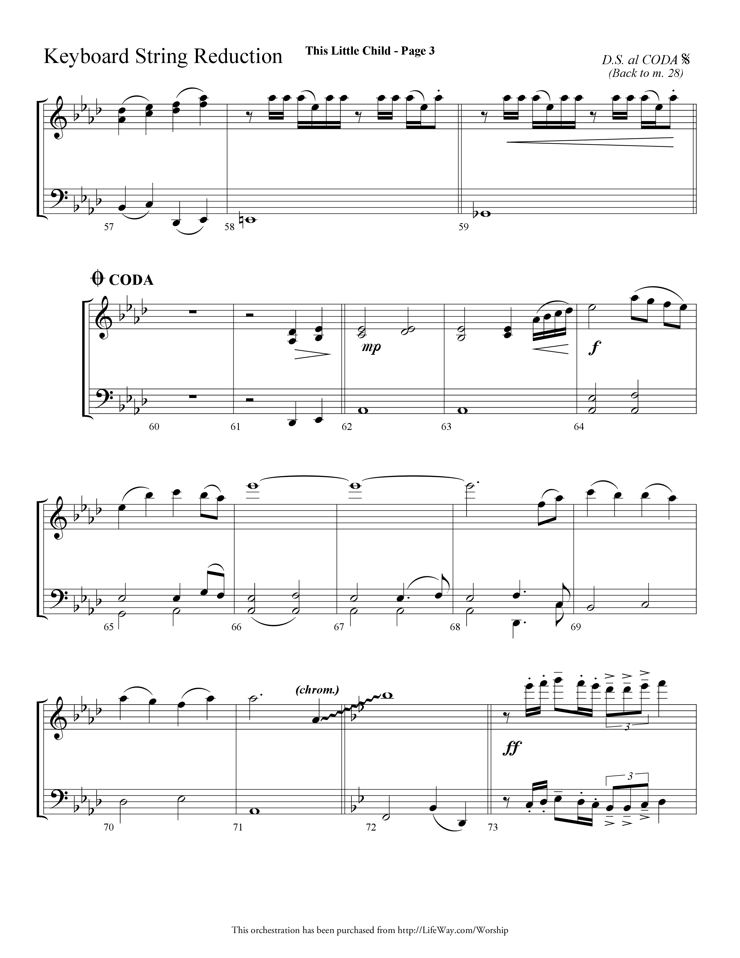 This Little Child (Choral Anthem SATB) String Reduction (Lifeway Choral / Arr. Dave Williamson)