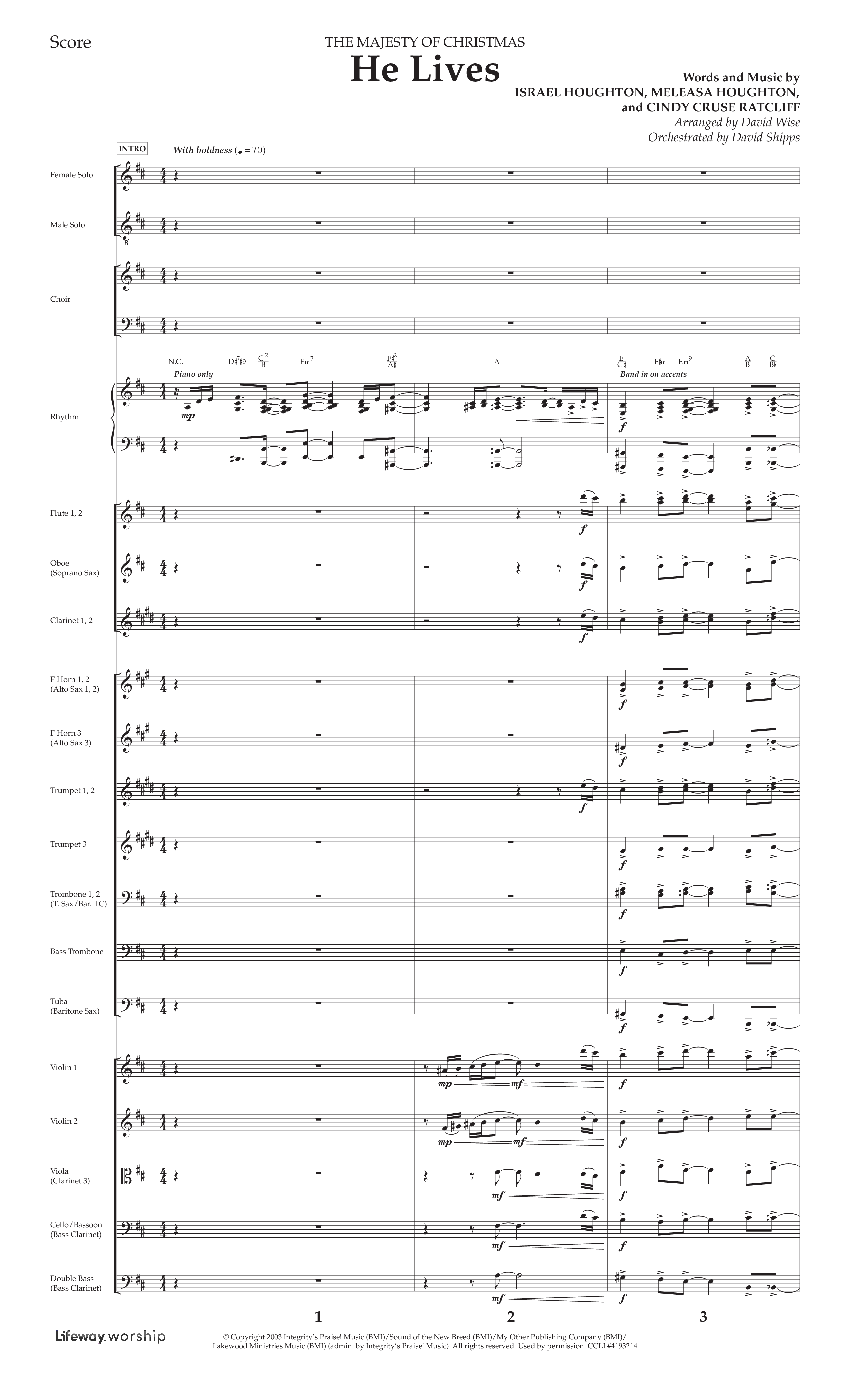 The Majesty Of Christmas (11 Song Choral Collection) Song 11 (Orchestration) (Lifeway Choral / Arr. Cliff Duren / Arr. David Wise)