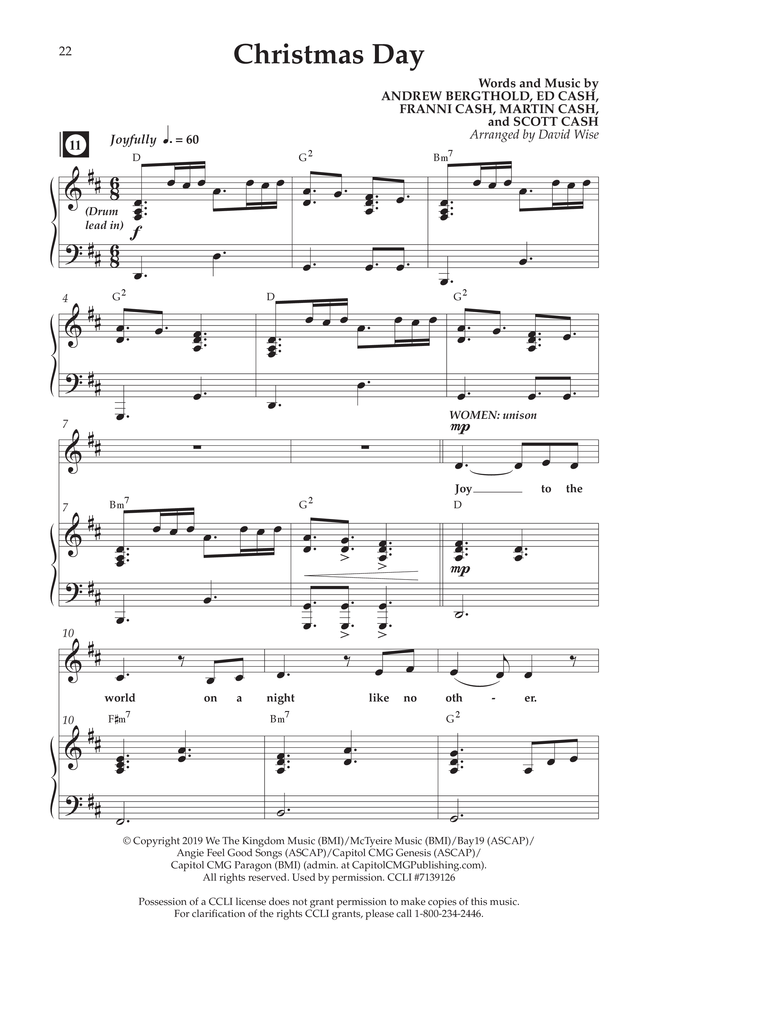 The Majesty Of Christmas (11 Song Choral Collection) Song 2 (Piano SATB) (Lifeway Choral / Arr. Cliff Duren / Arr. David Wise)