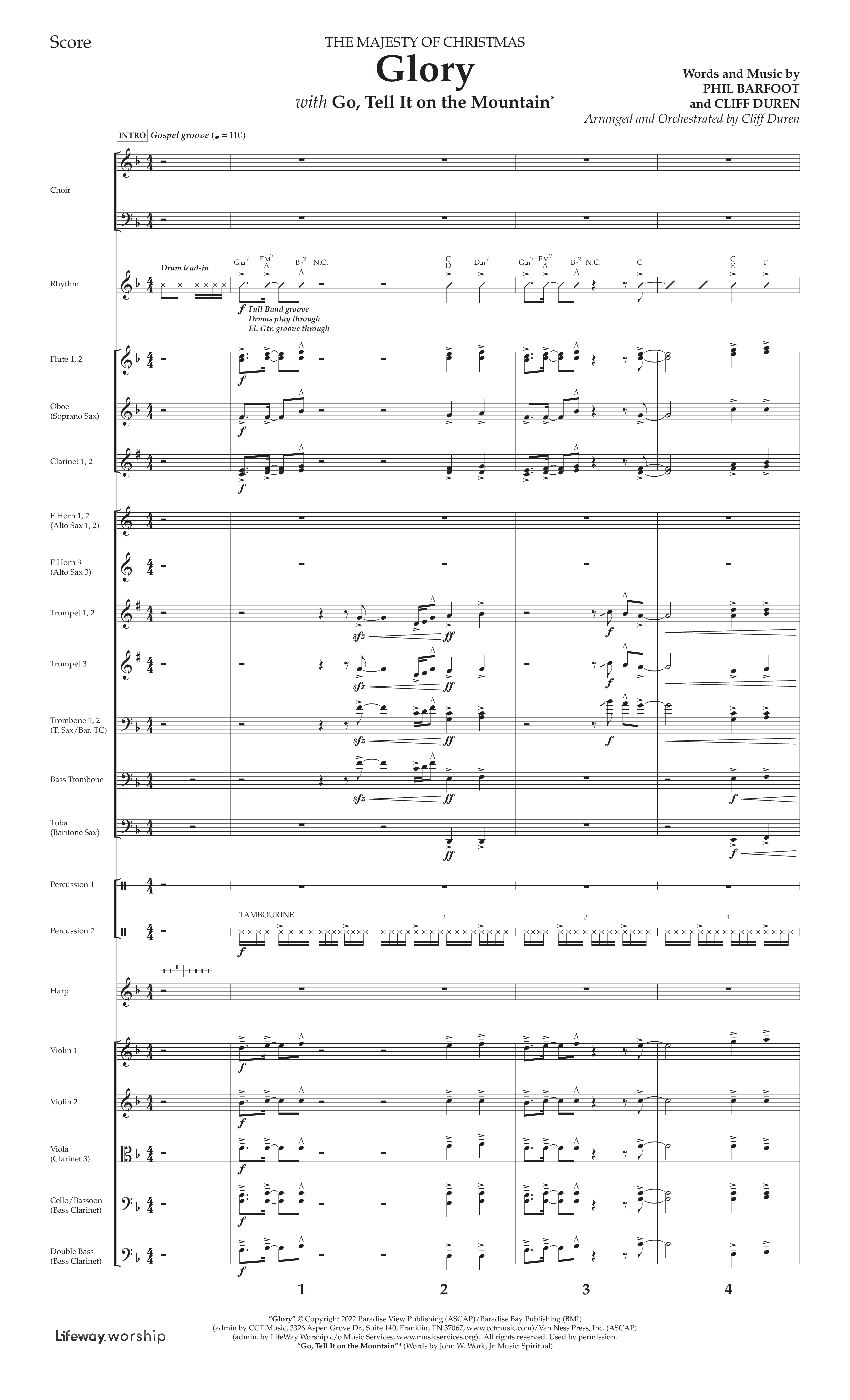 The Majesty Of Christmas (11 Song Choral Collection) Song 4 (Orchestration) (Lifeway Choral / Arr. Cliff Duren / Arr. David Wise)