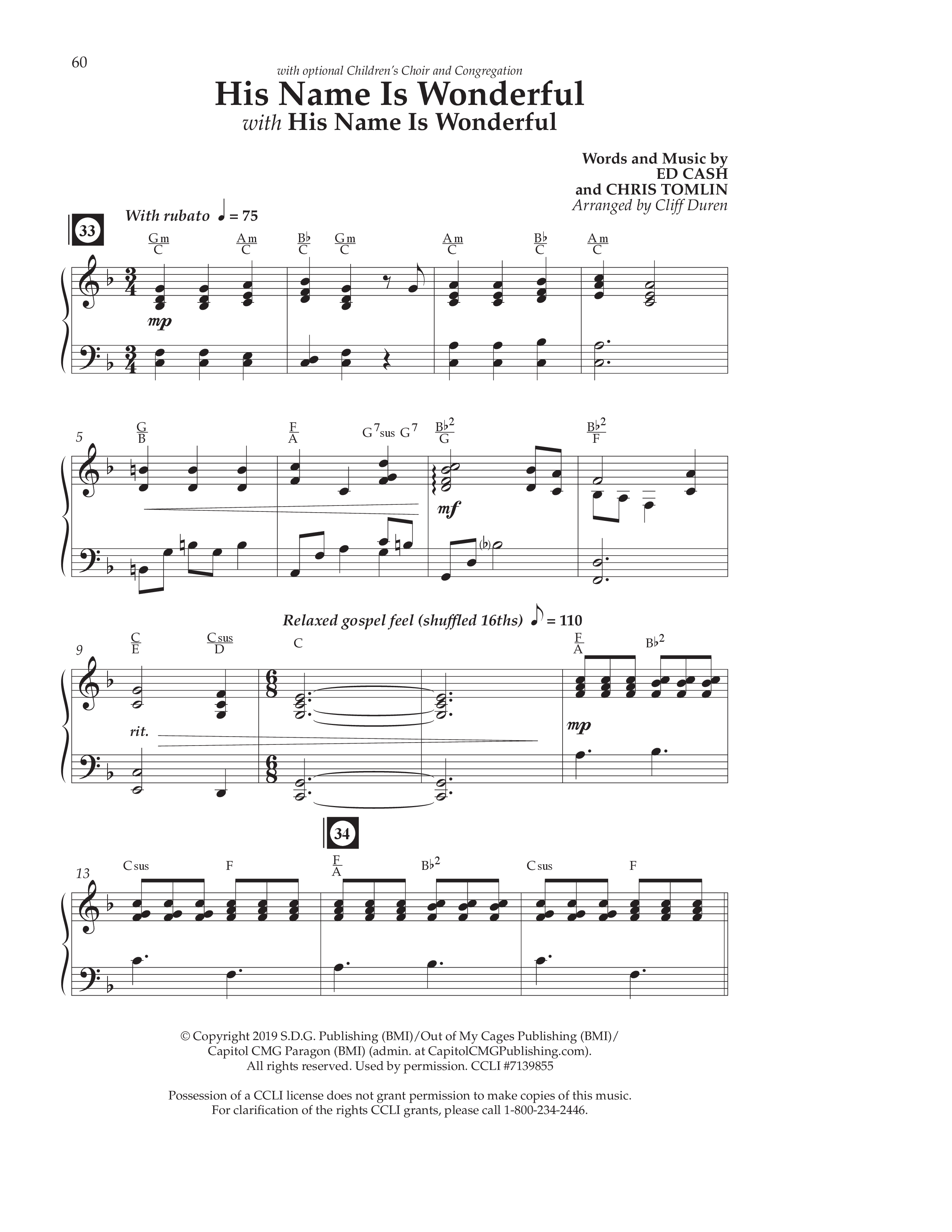 The Majesty Of Christmas (11 Song Choral Collection) Song 5 (Piano SATB) (Lifeway Choral / Arr. Cliff Duren / Arr. David Wise)