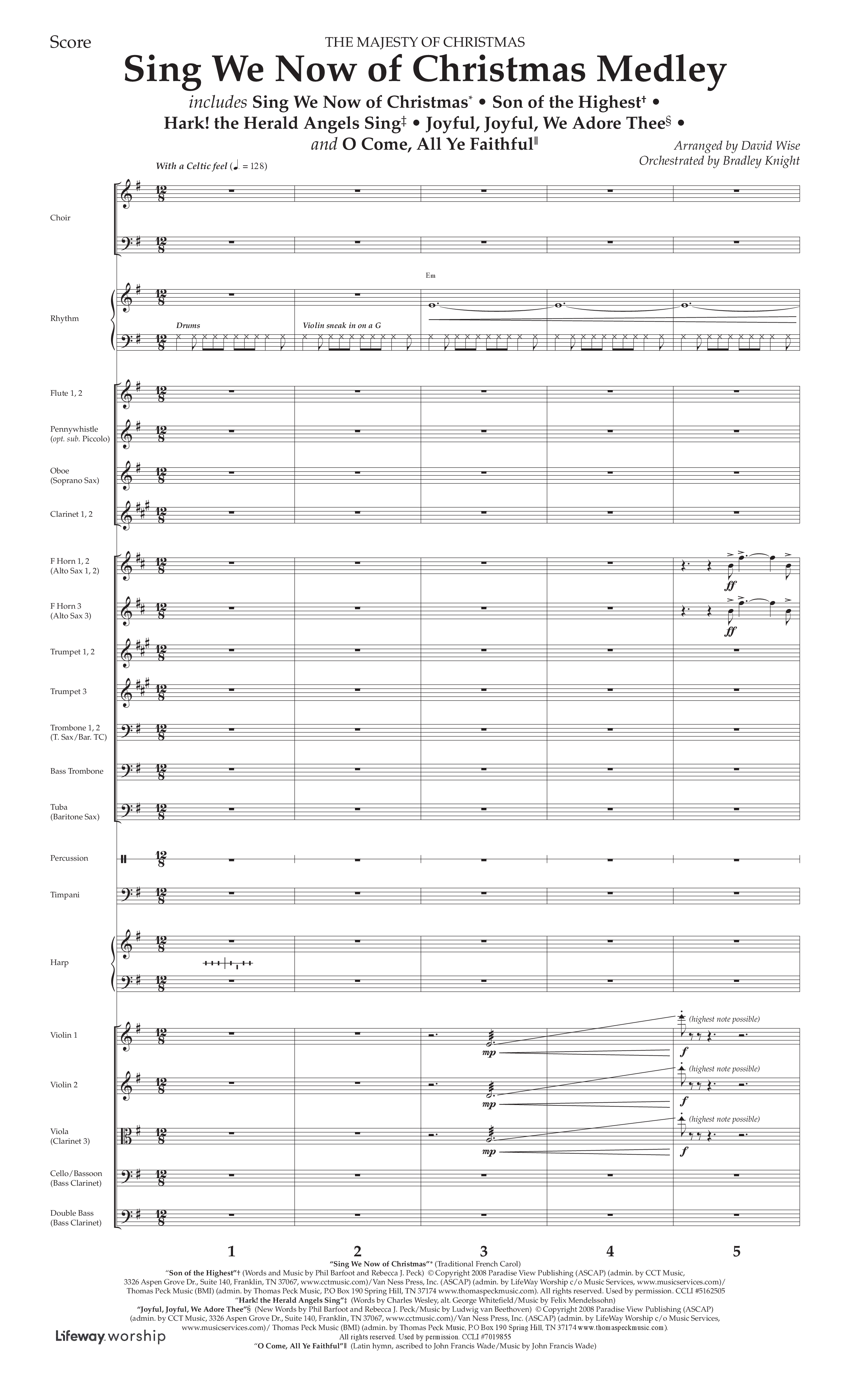 The Majesty Of Christmas (11 Song Choral Collection) Song 7 (Orchestration) (Lifeway Choral / Arr. Cliff Duren / Arr. David Wise)