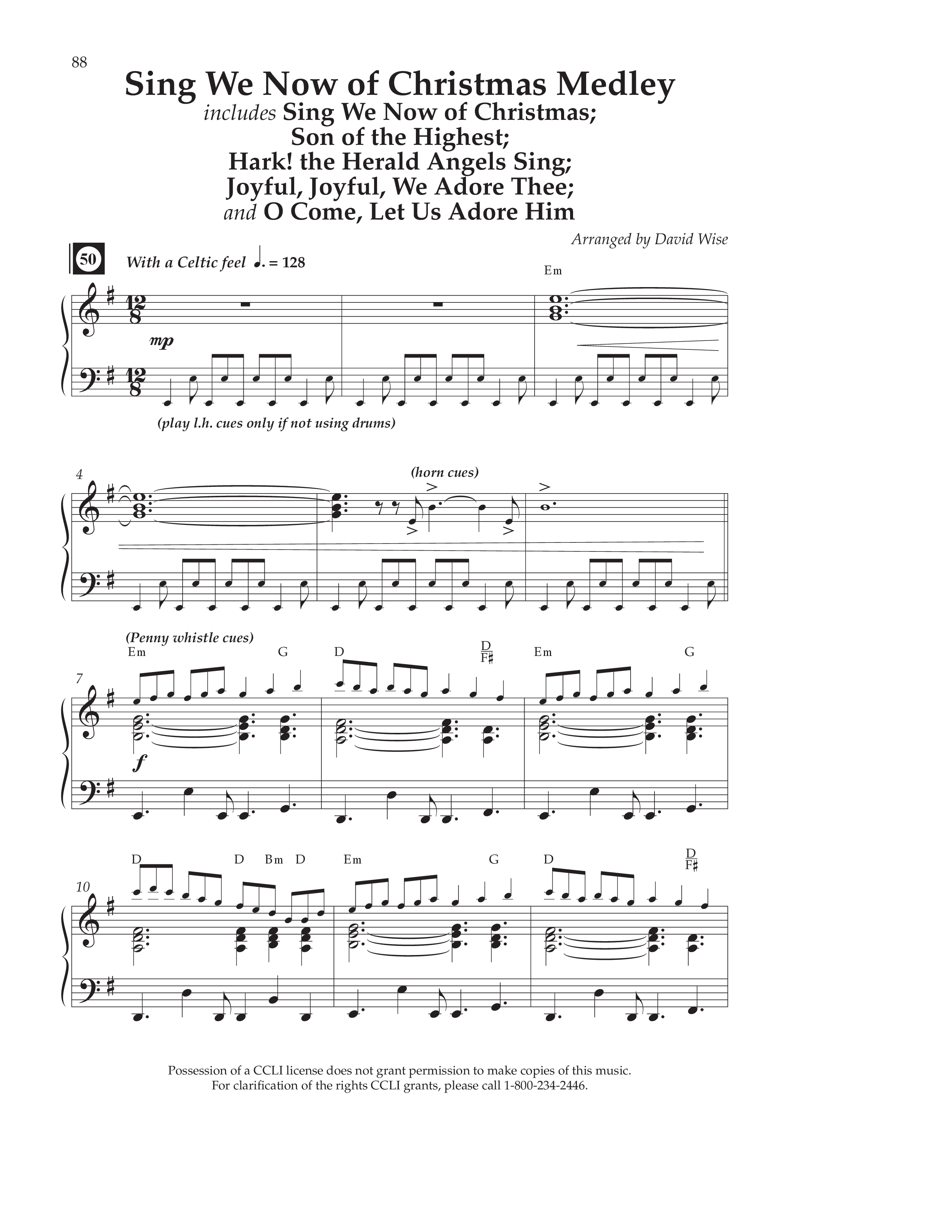 The Majesty Of Christmas (11 Song Choral Collection) Song 7 (Piano SATB) (Lifeway Choral / Arr. Cliff Duren / Arr. David Wise)