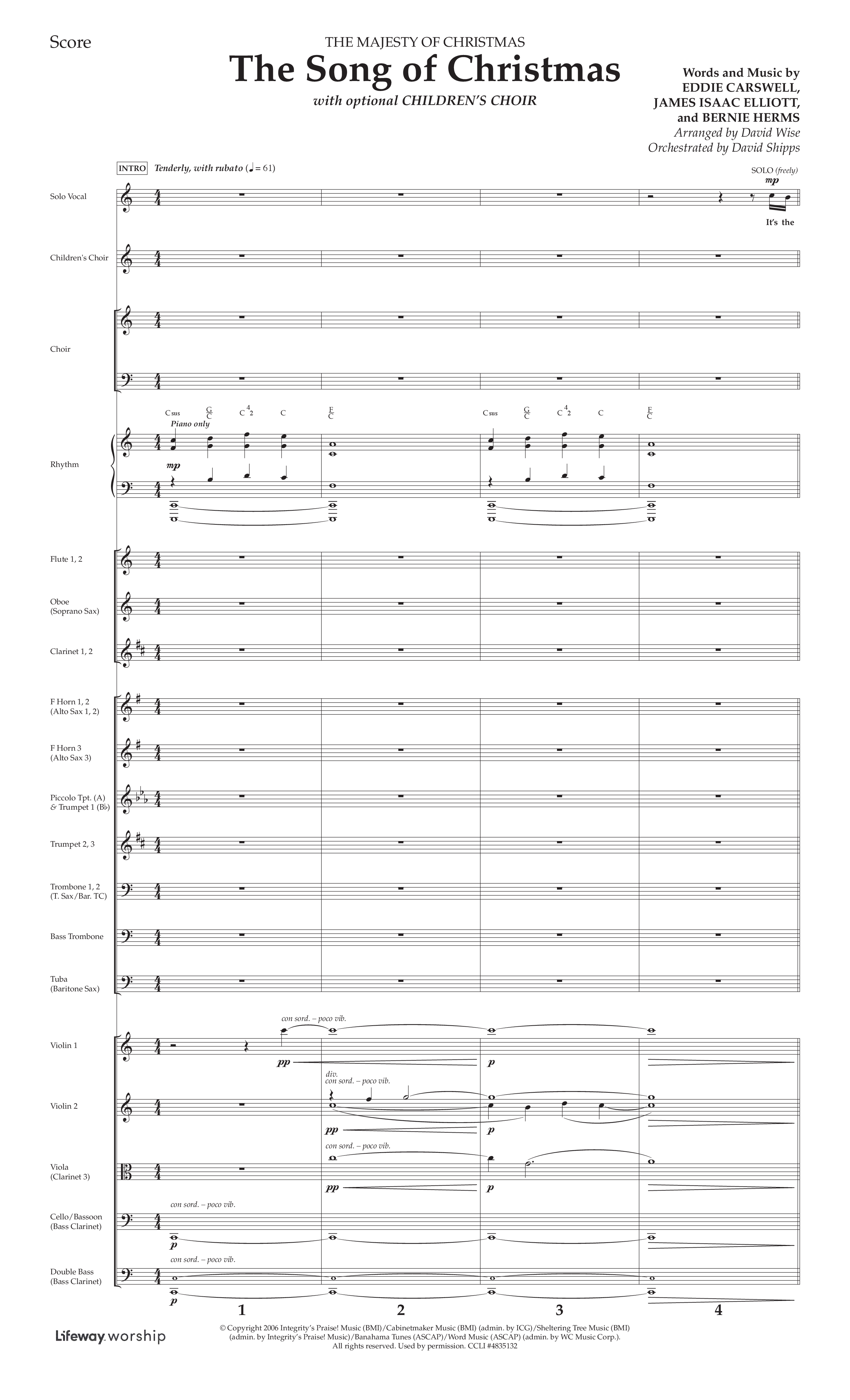 The Majesty Of Christmas (11 Song Choral Collection) Song 8 (Orchestration) (Lifeway Choral / Arr. Cliff Duren / Arr. David Wise)