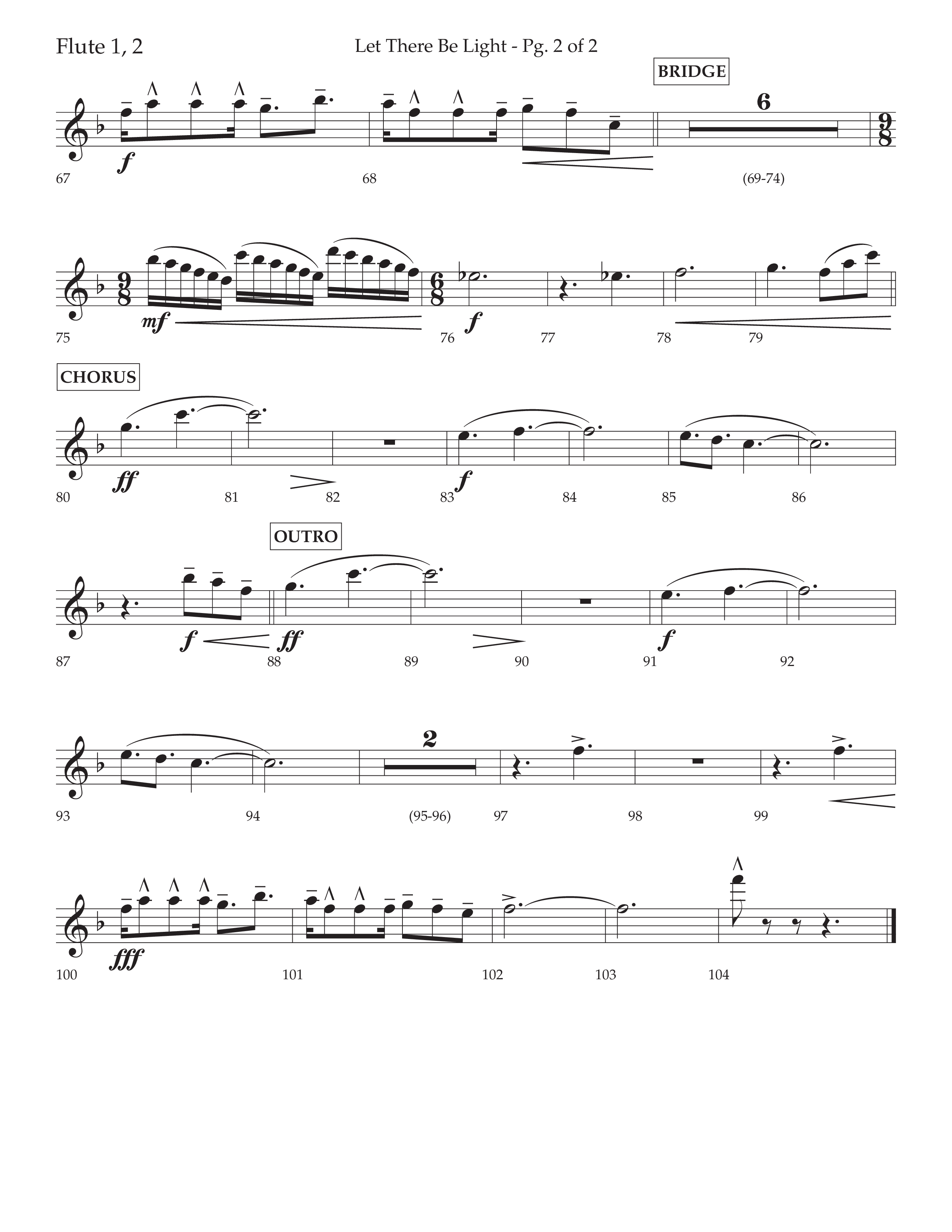 Let There Be Light (Choral Anthem SATB) Flute 1/2 (Lifeway Choral / Arr. Cliff Duren)