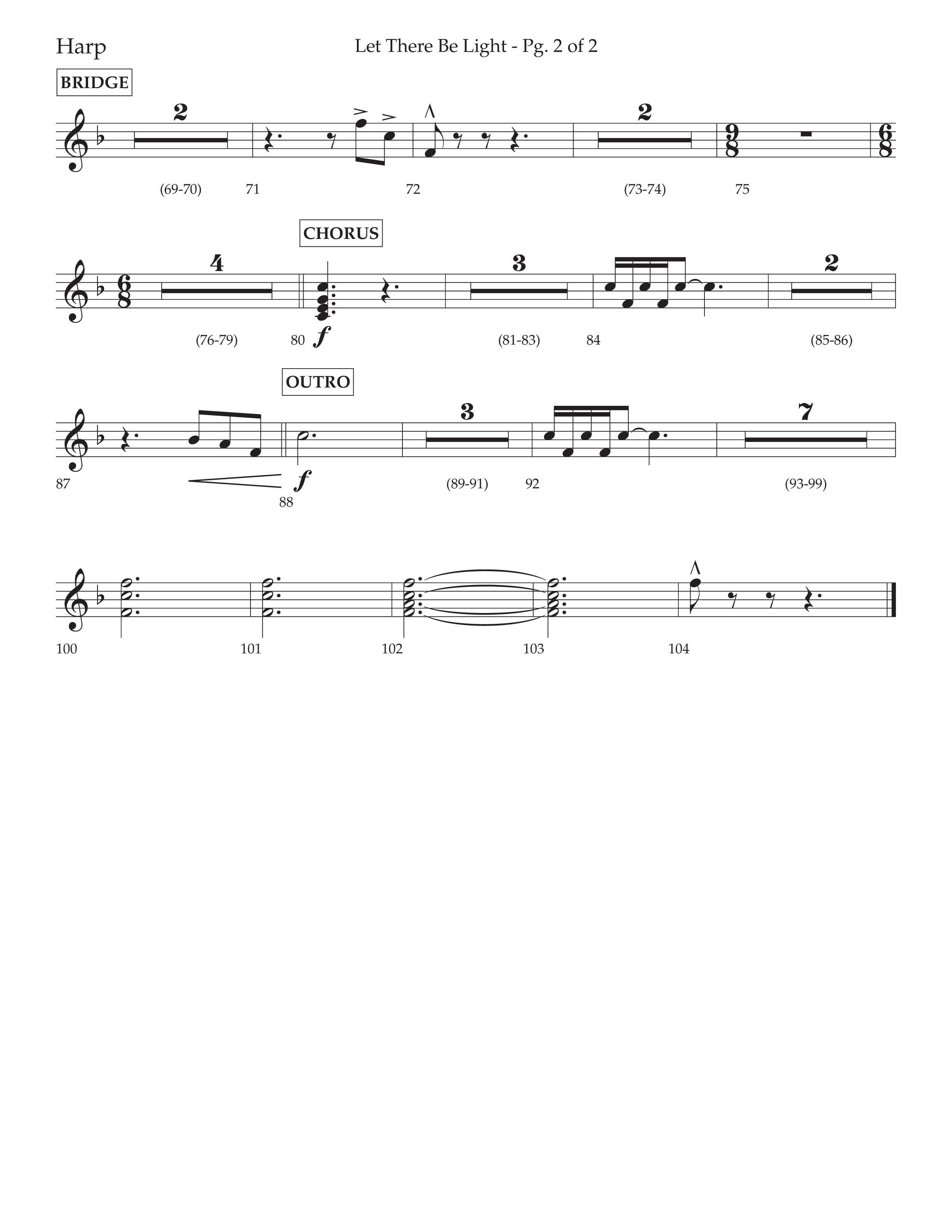 Let There Be Light (Choral Anthem SATB) Harp (Lifeway Choral / Arr. Cliff Duren)