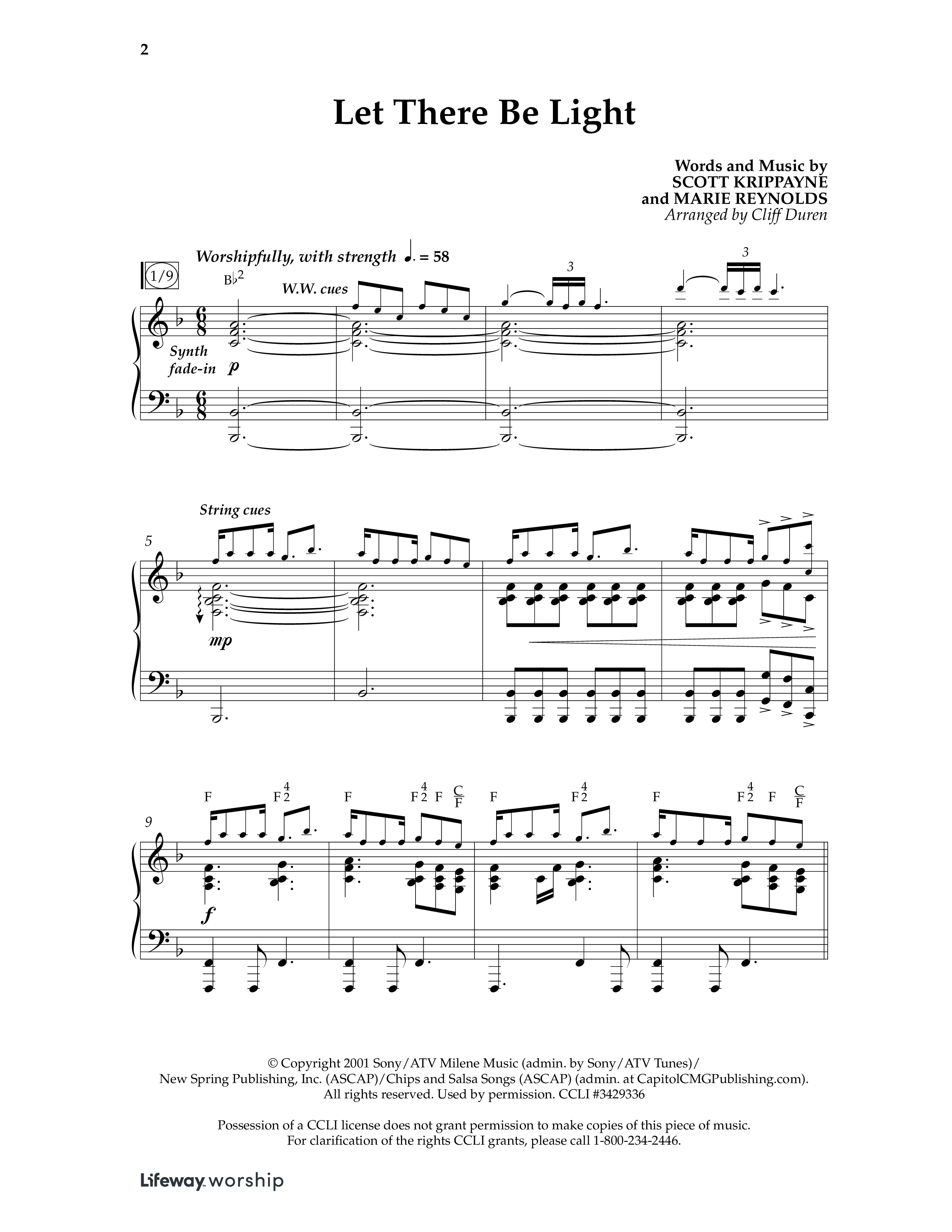 Let There Be Light (Choral Anthem SATB) Anthem (SATB/Piano) (Lifeway Choral / Arr. Cliff Duren)