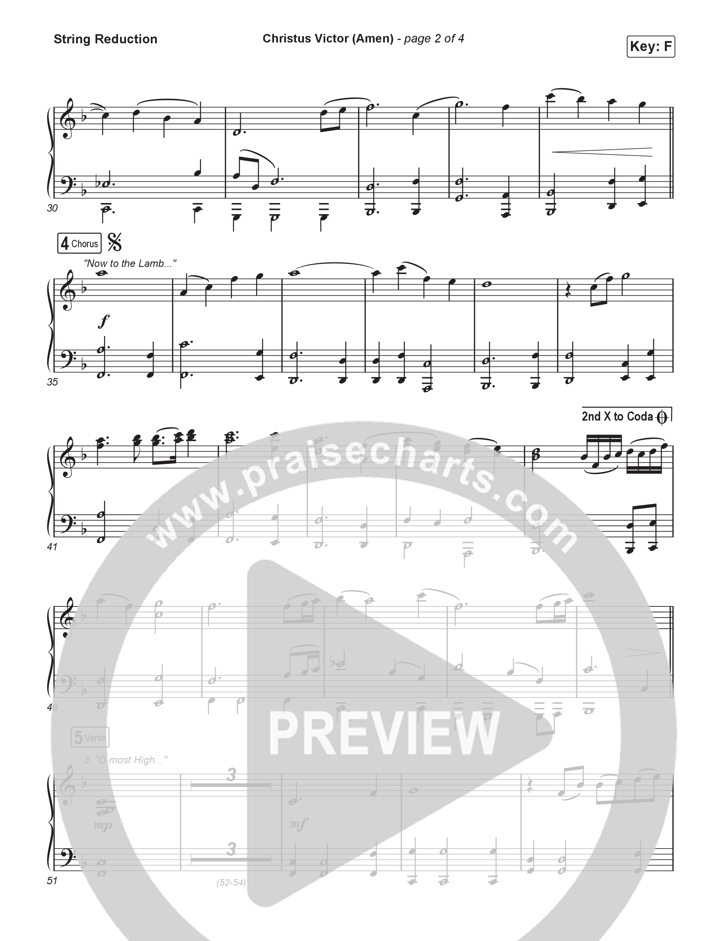 Christus Victor (Amen) (Choral Anthem SATB) String Reduction (Keith & Kristyn Getty / Arr. Luke Gambill)